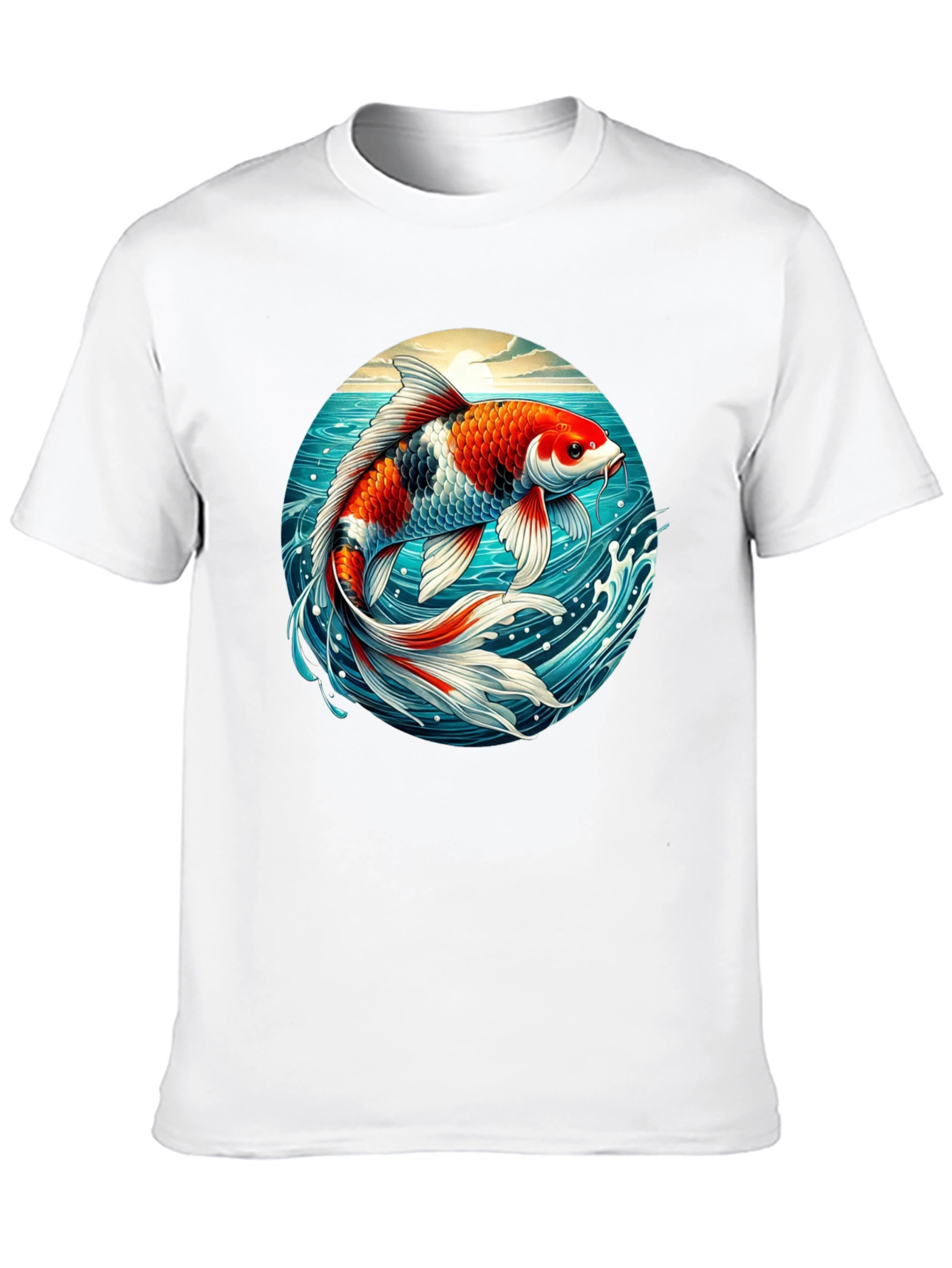 Koi Fish Graphic T-Shirt - Artistic Design
