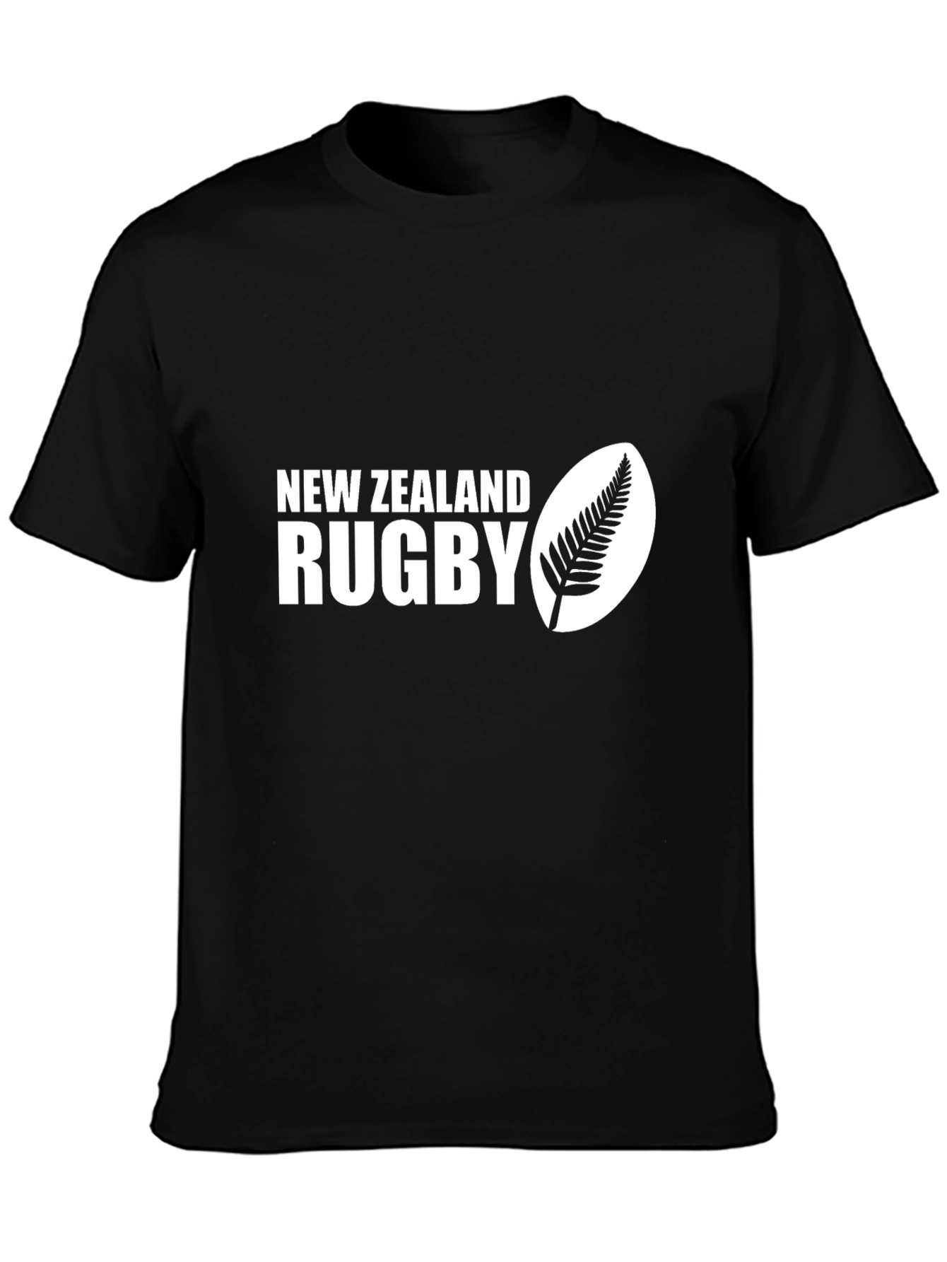 New Zealand Rugby Fern T-Shirt - Black