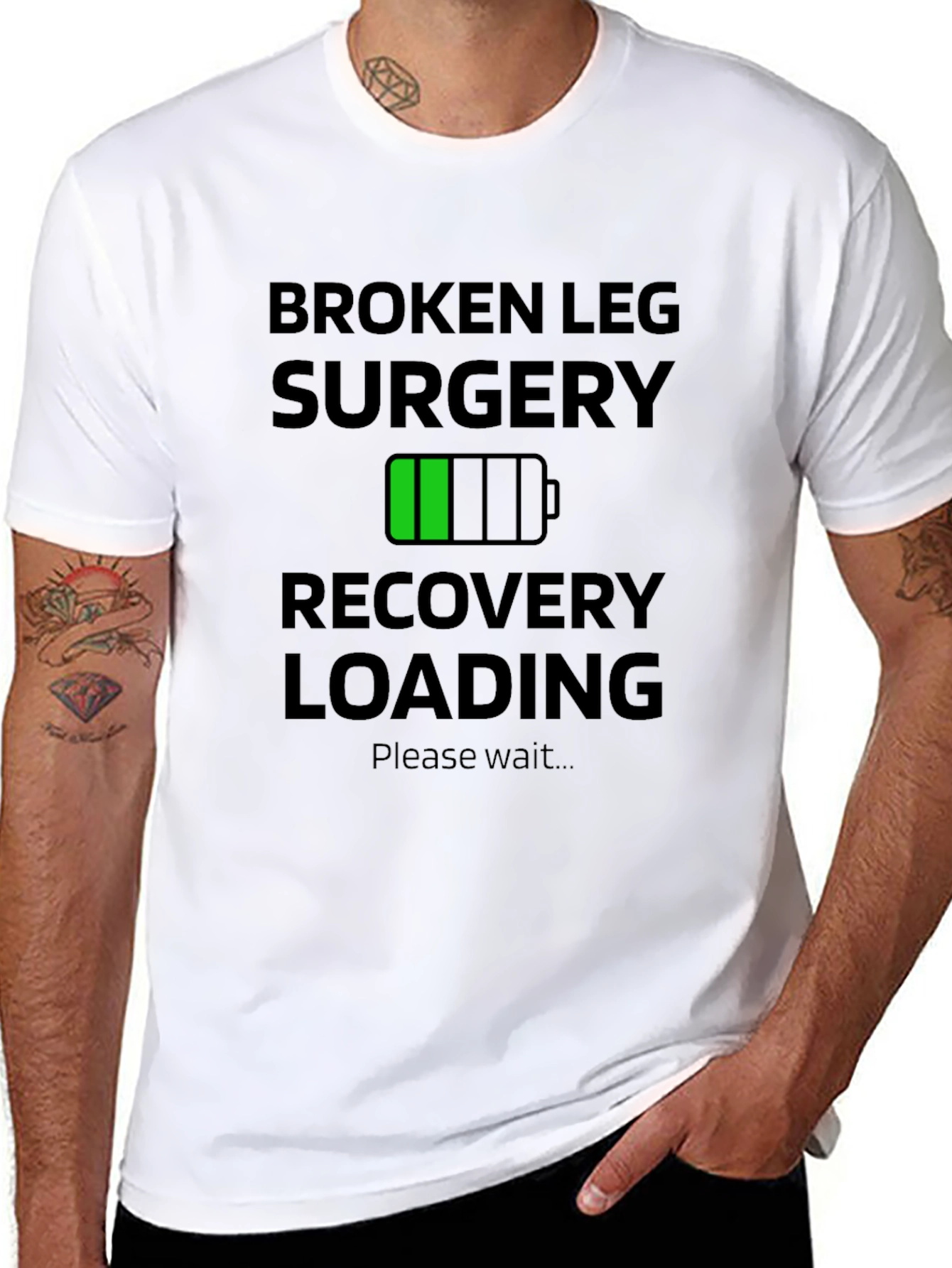 Broken Leg Surgery Recovery Loading T-Shirt