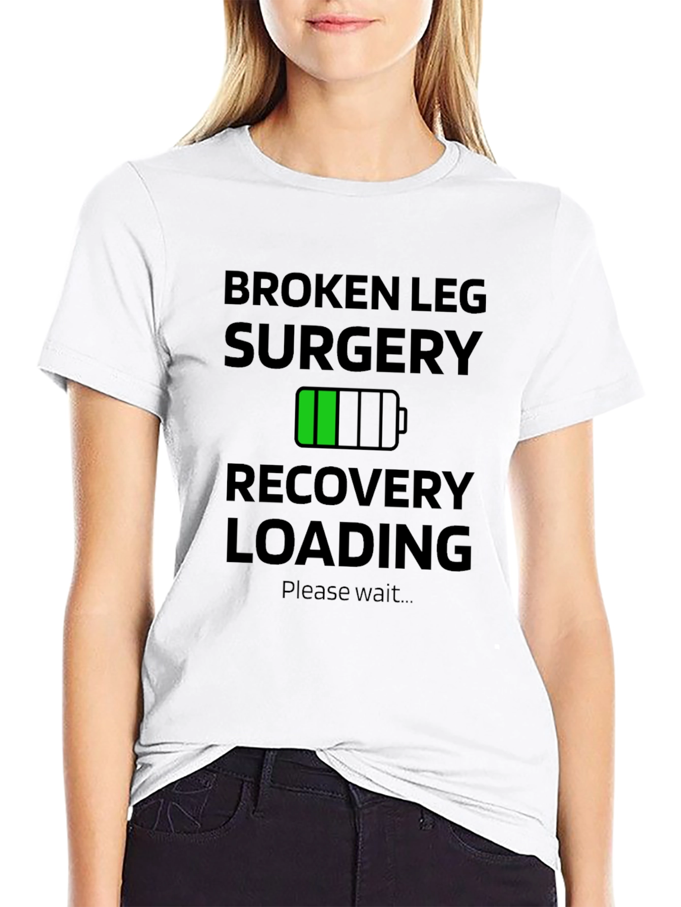 Broken Leg Surgery Recovery Loading T-Shirt
