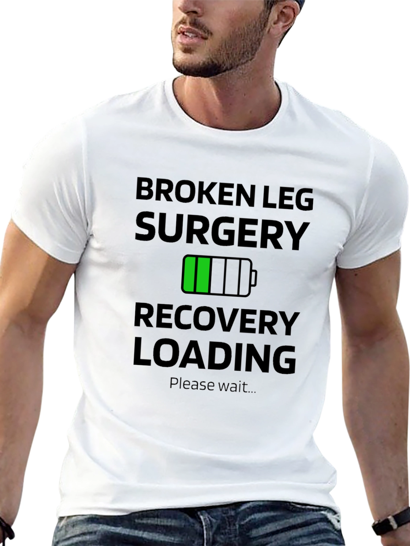 Broken Leg Surgery Recovery Loading T-Shirt