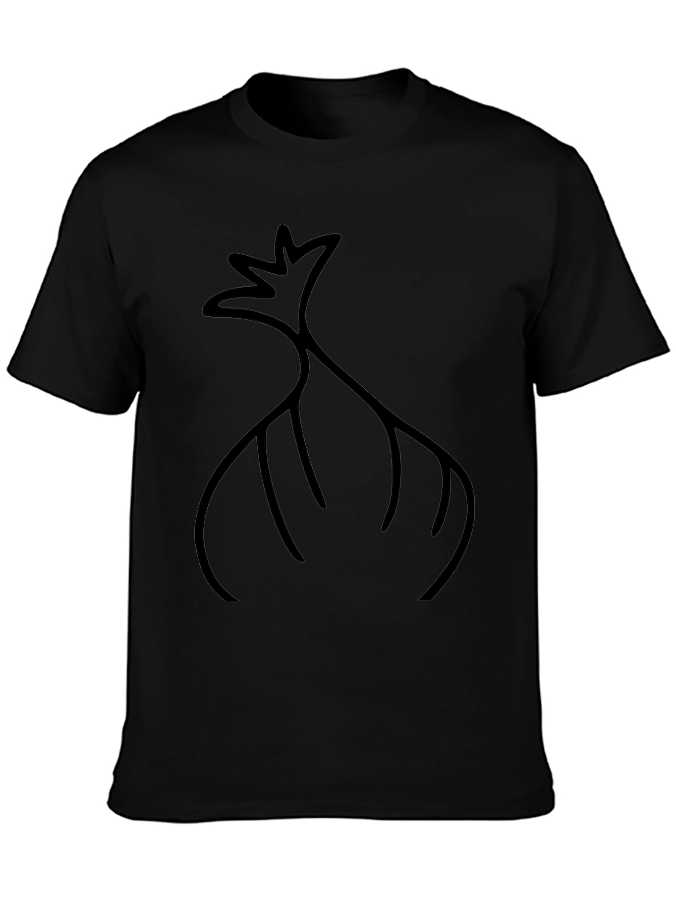 Abstract Black Graphic Tee
