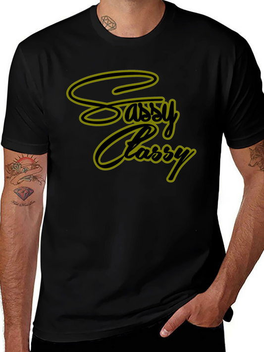 Sassy Classy Graphic Tee - Stylish Black T-Shirt