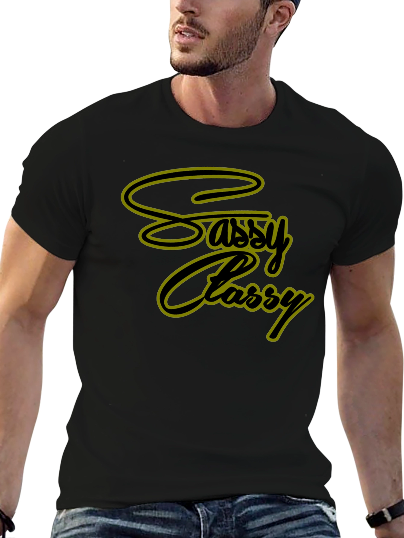 Sassy Classy Graphic Tee - Stylish Black T-Shirt