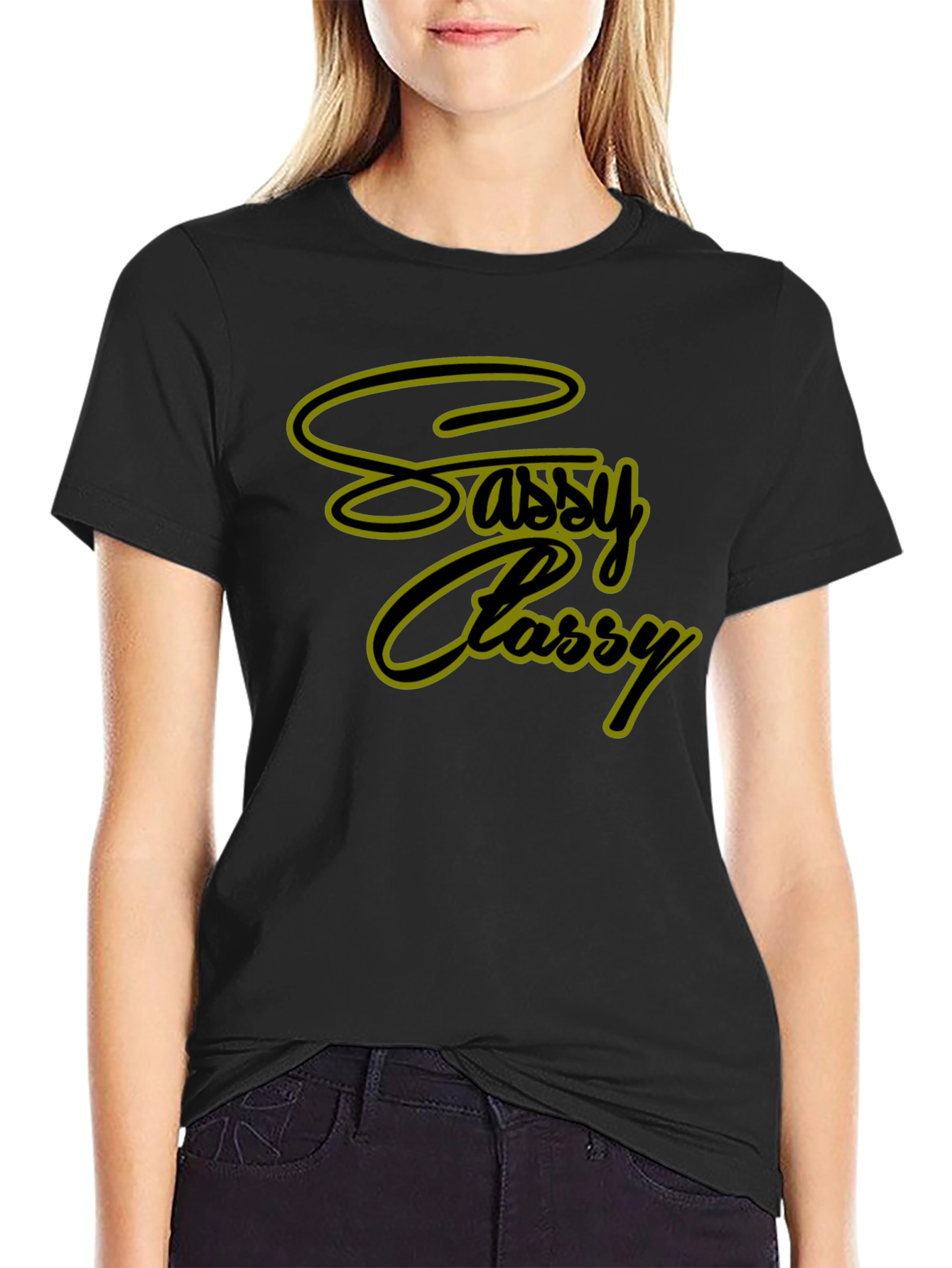Sassy Classy Graphic Tee - Stylish Black T-Shirt