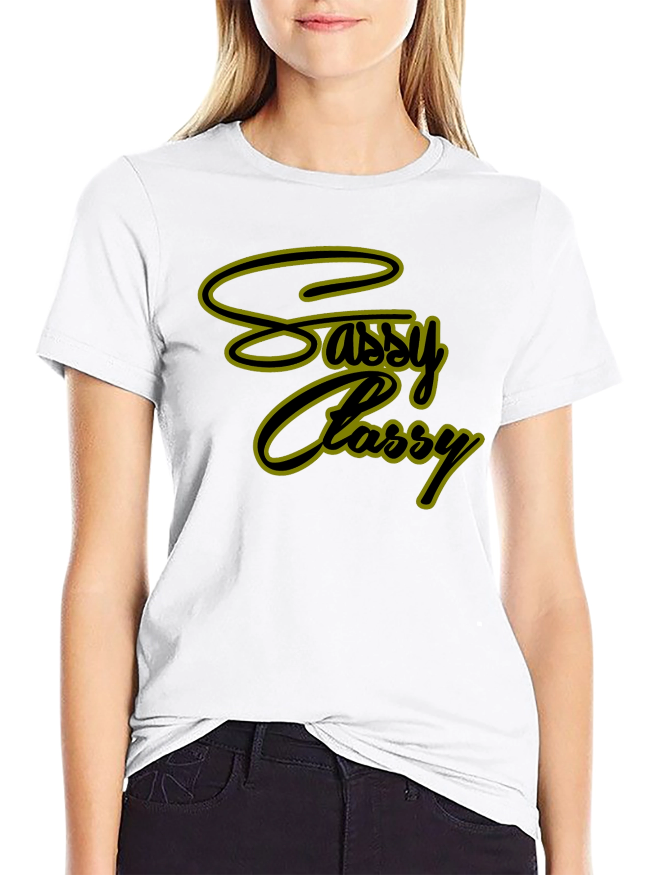 Sassy Classy Graphic Tee - Stylish Black T-Shirt