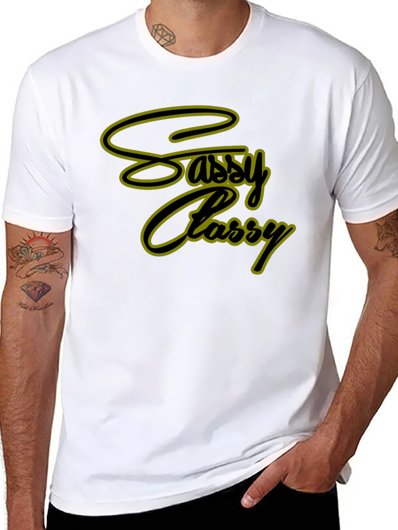 Sassy Classy Graphic Tee - Stylish Black T-Shirt
