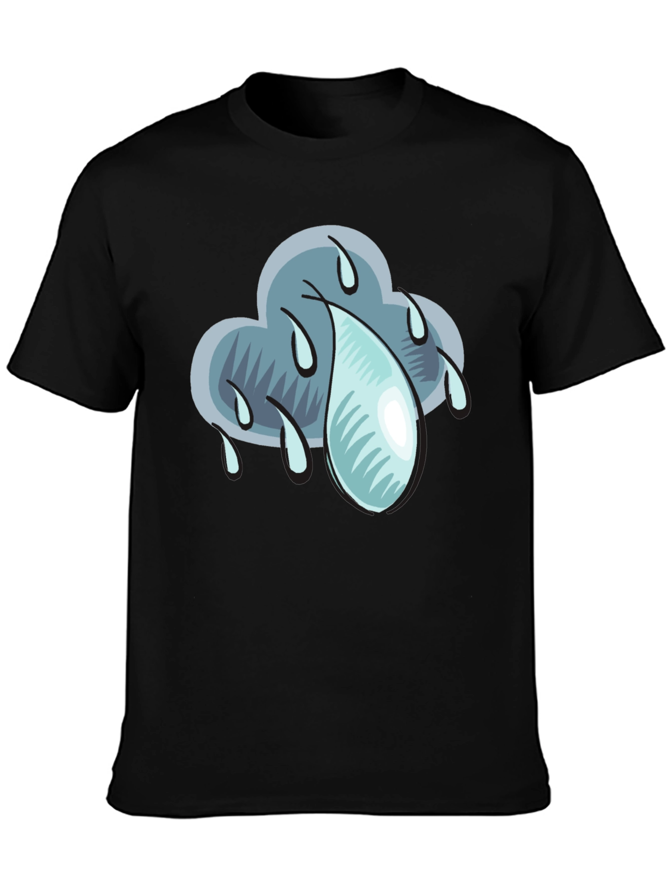 Rain Cloud Graphic T-Shirt - Weather Design