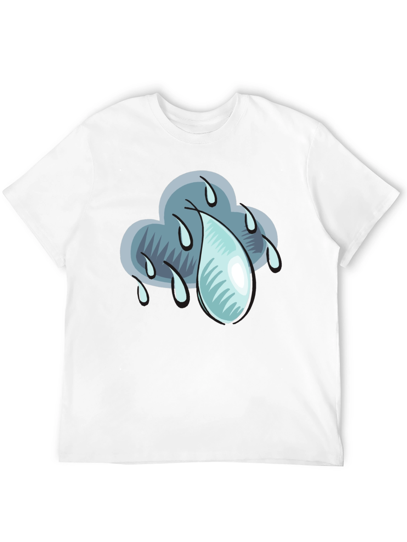 Rain Cloud Graphic T-Shirt - Weather Design