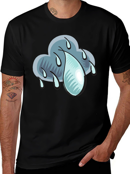 Rain Cloud Graphic T-Shirt - Weather Design