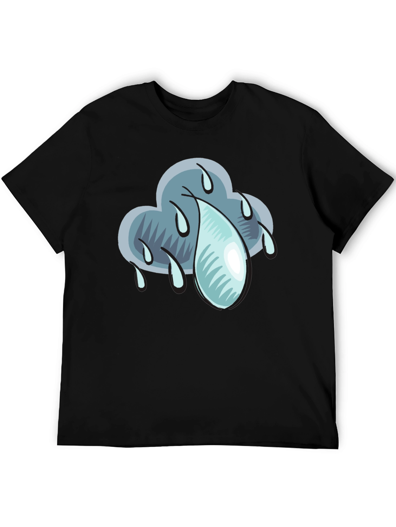 Rain Cloud Graphic T-Shirt - Weather Design