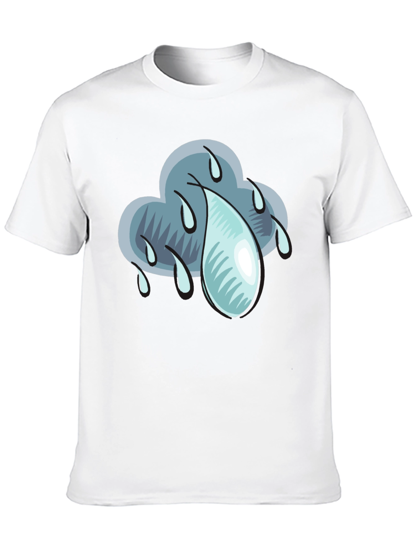 Rain Cloud Graphic T-Shirt - Weather Design