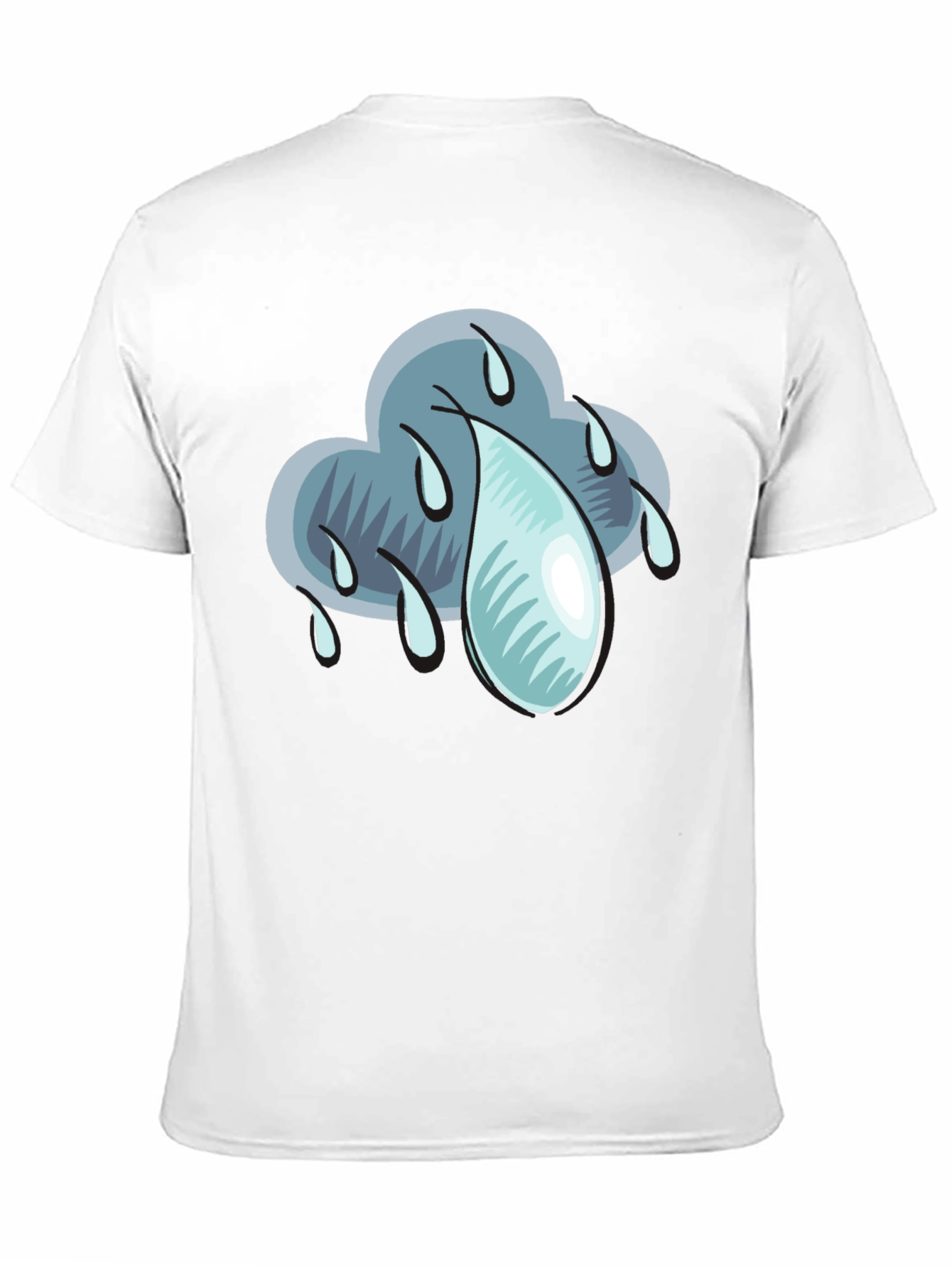 Rain Cloud Graphic T-Shirt - Weather Design