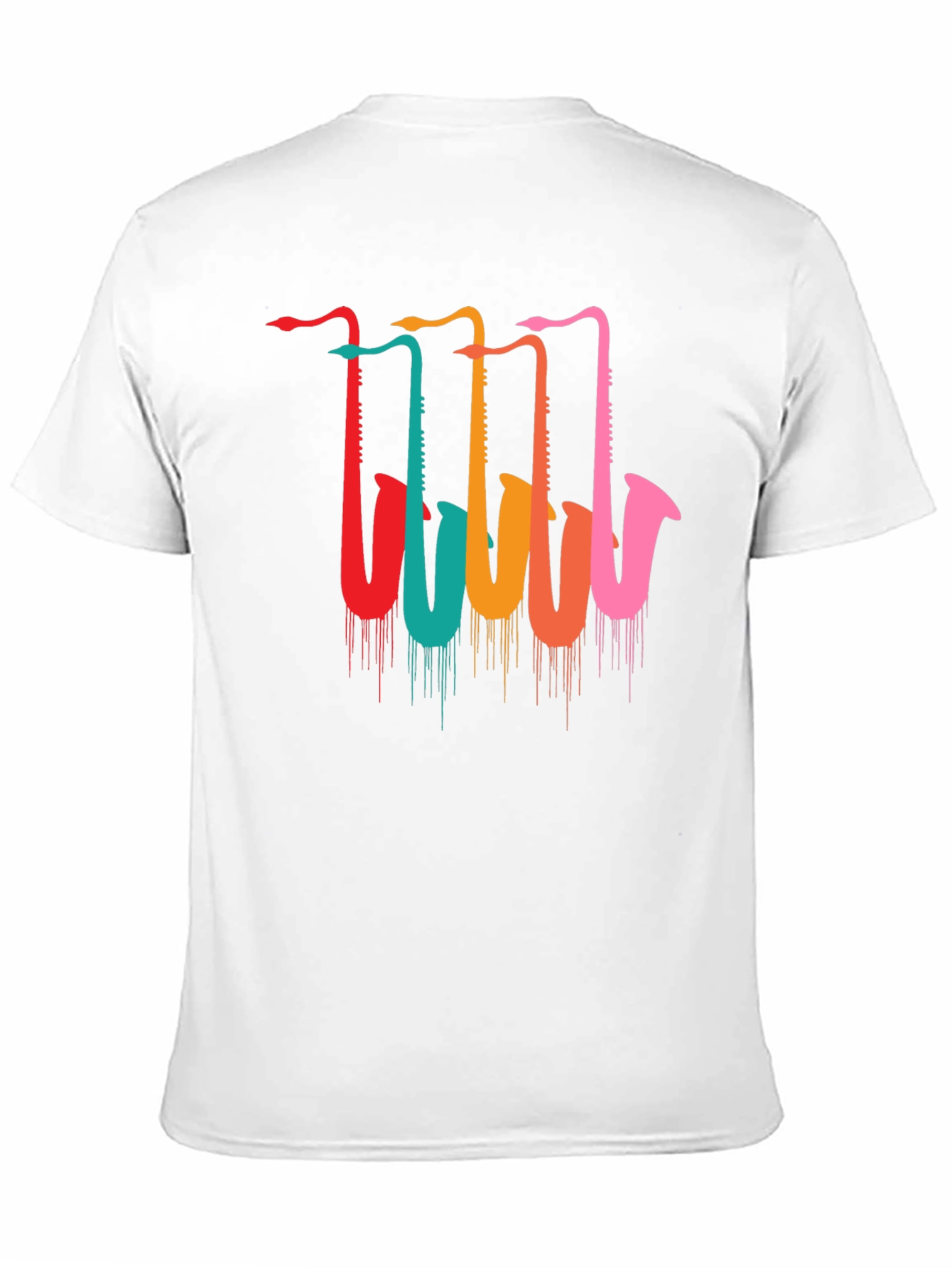 Saxophone Drip Graphic T-Shirt - Cool Music Lover Tee