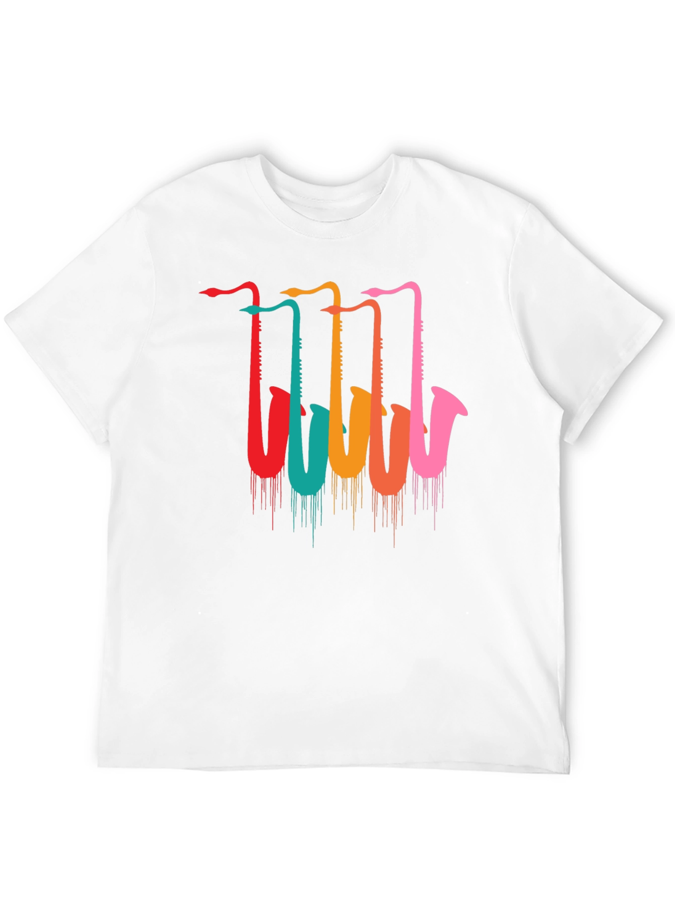 Saxophone Drip Graphic T-Shirt - Cool Music Lover Tee