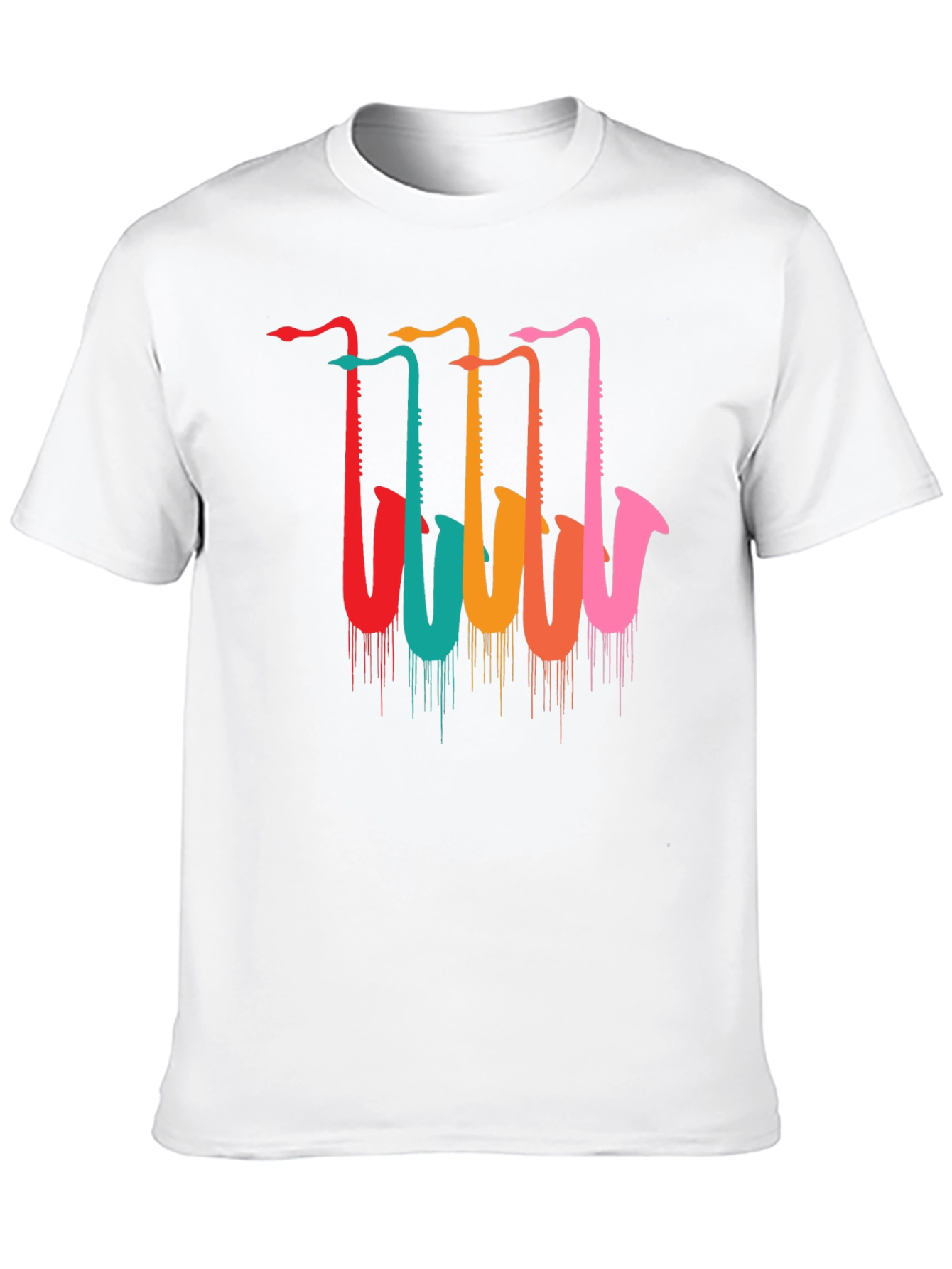 Saxophone Drip Graphic T-Shirt - Cool Music Lover Tee