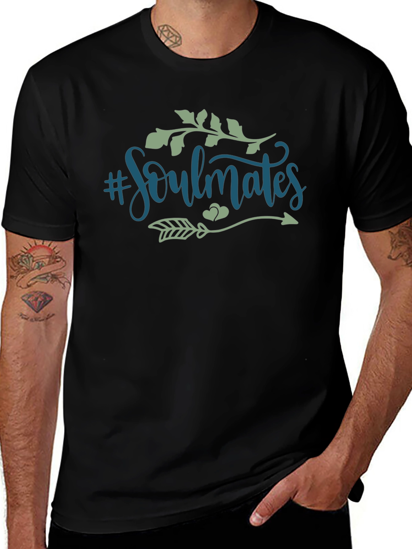 Soulmates Graphic Tee - Stylish & Trendy Black T-Shirt