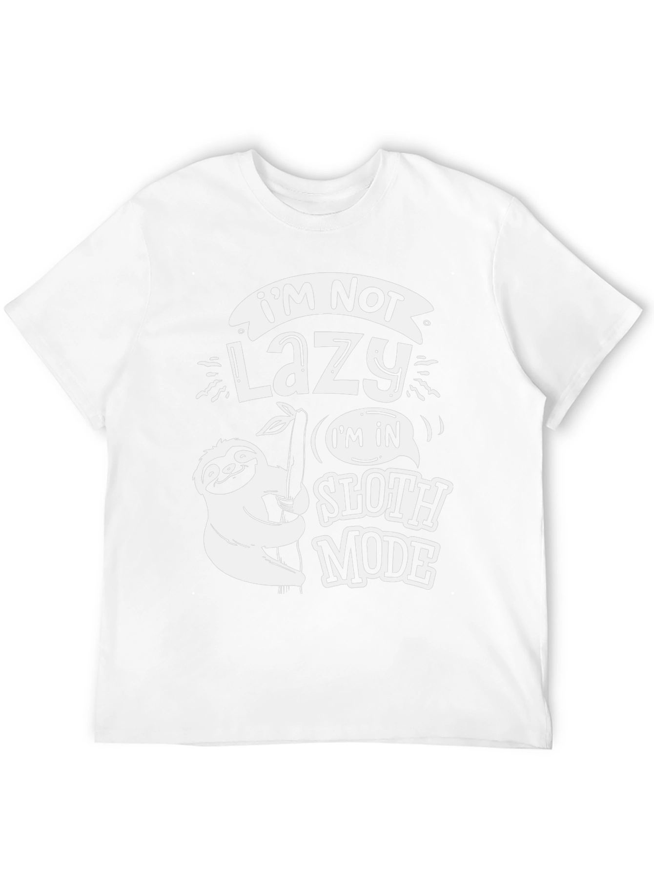 Funny Sloth Mode Black T-Shirt