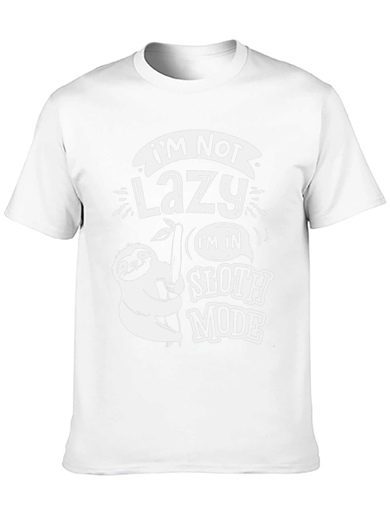 Funny Sloth Mode Black T-Shirt