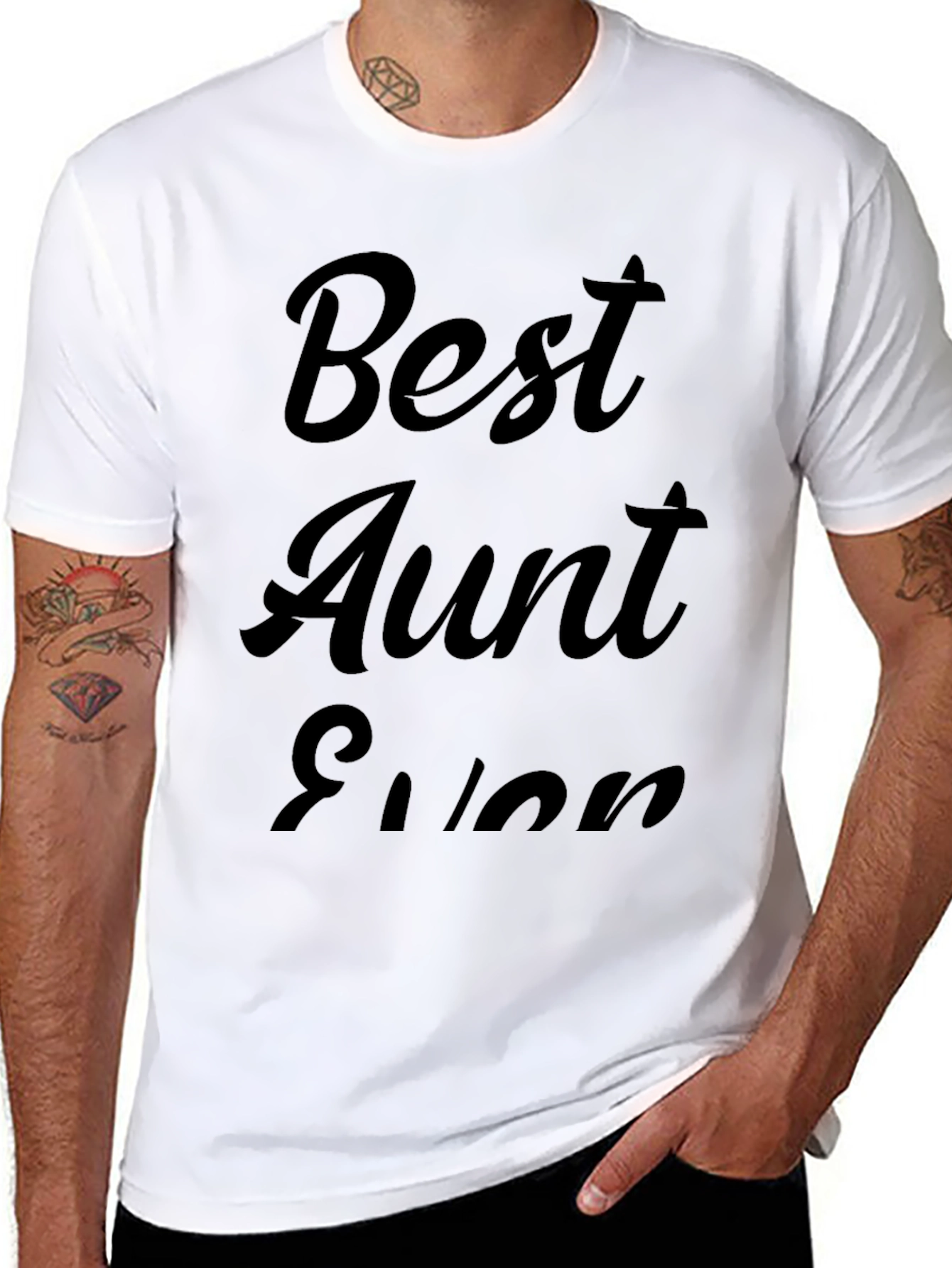 Best Aunt Ever Black Graphic Tee
