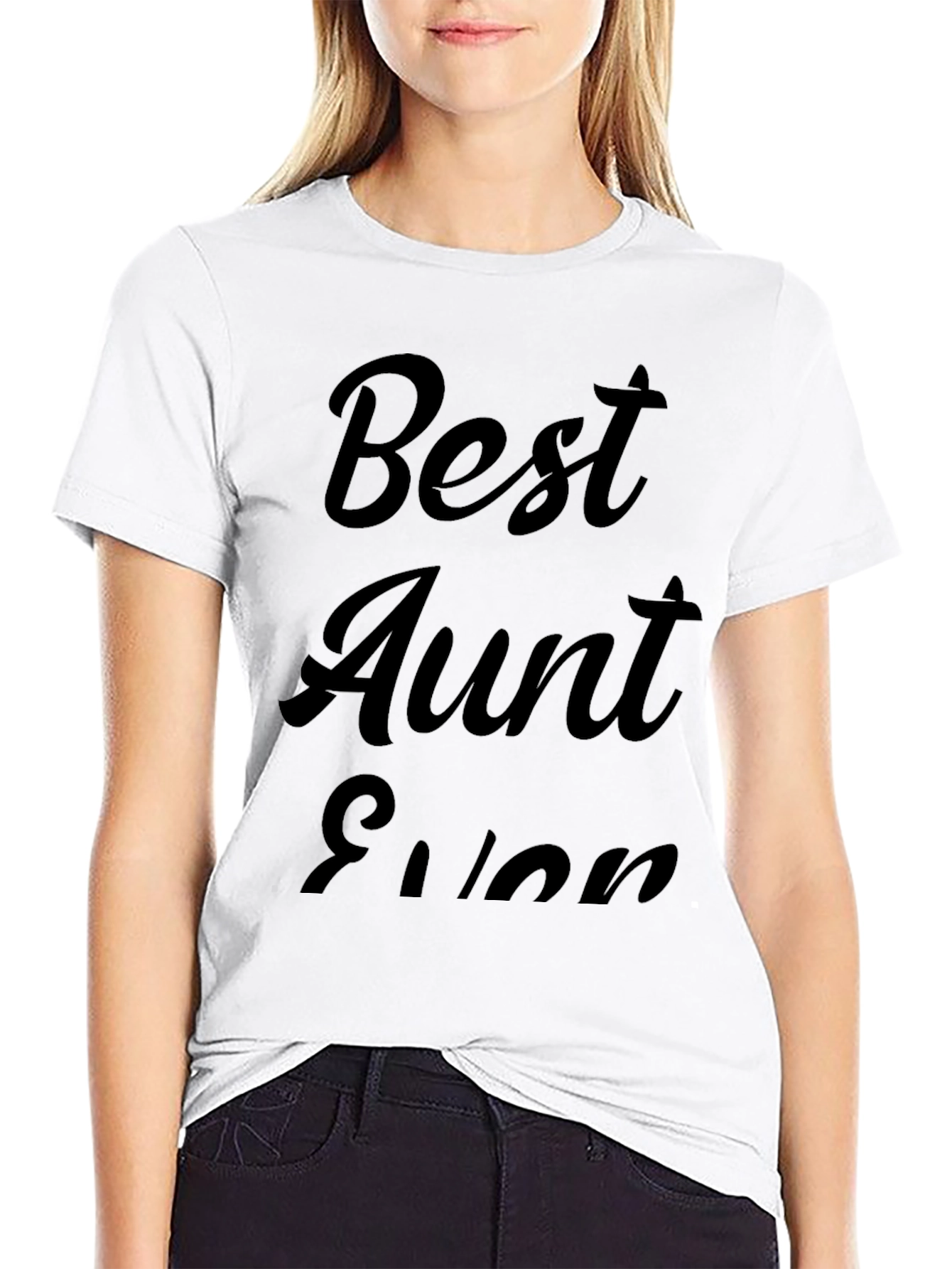 Best Aunt Ever Black Graphic Tee