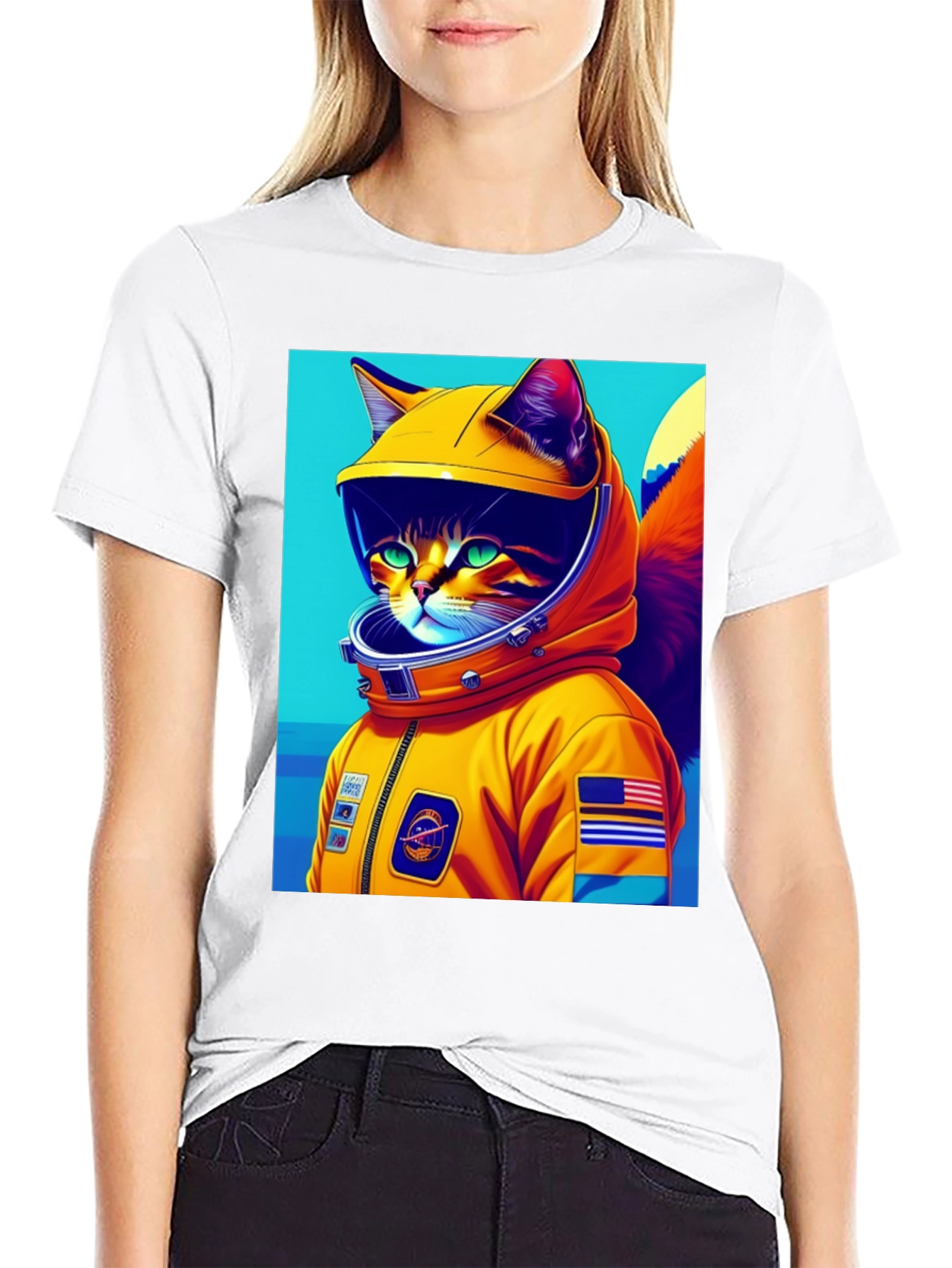 Cosmic Cat Astronaut T-Shirt - Space Adventure!