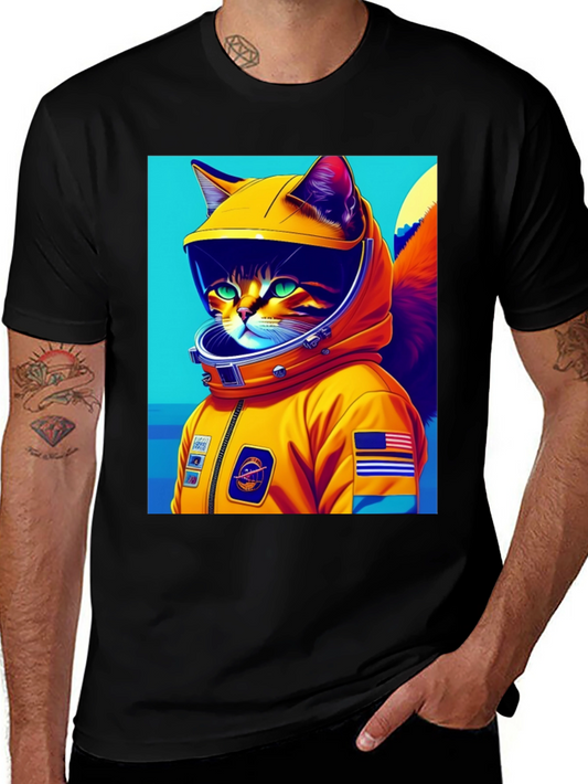 Cosmic Cat Astronaut T-Shirt - Space Adventure!