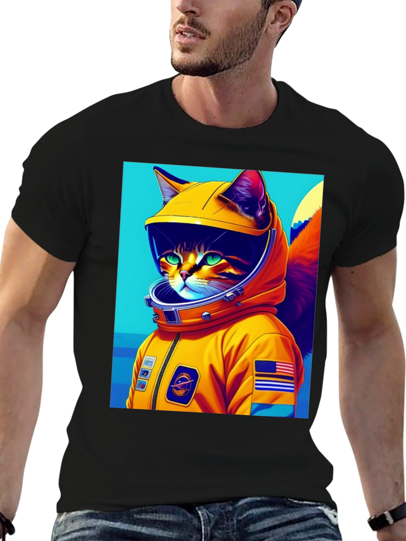 Cosmic Cat Astronaut T-Shirt - Space Adventure!
