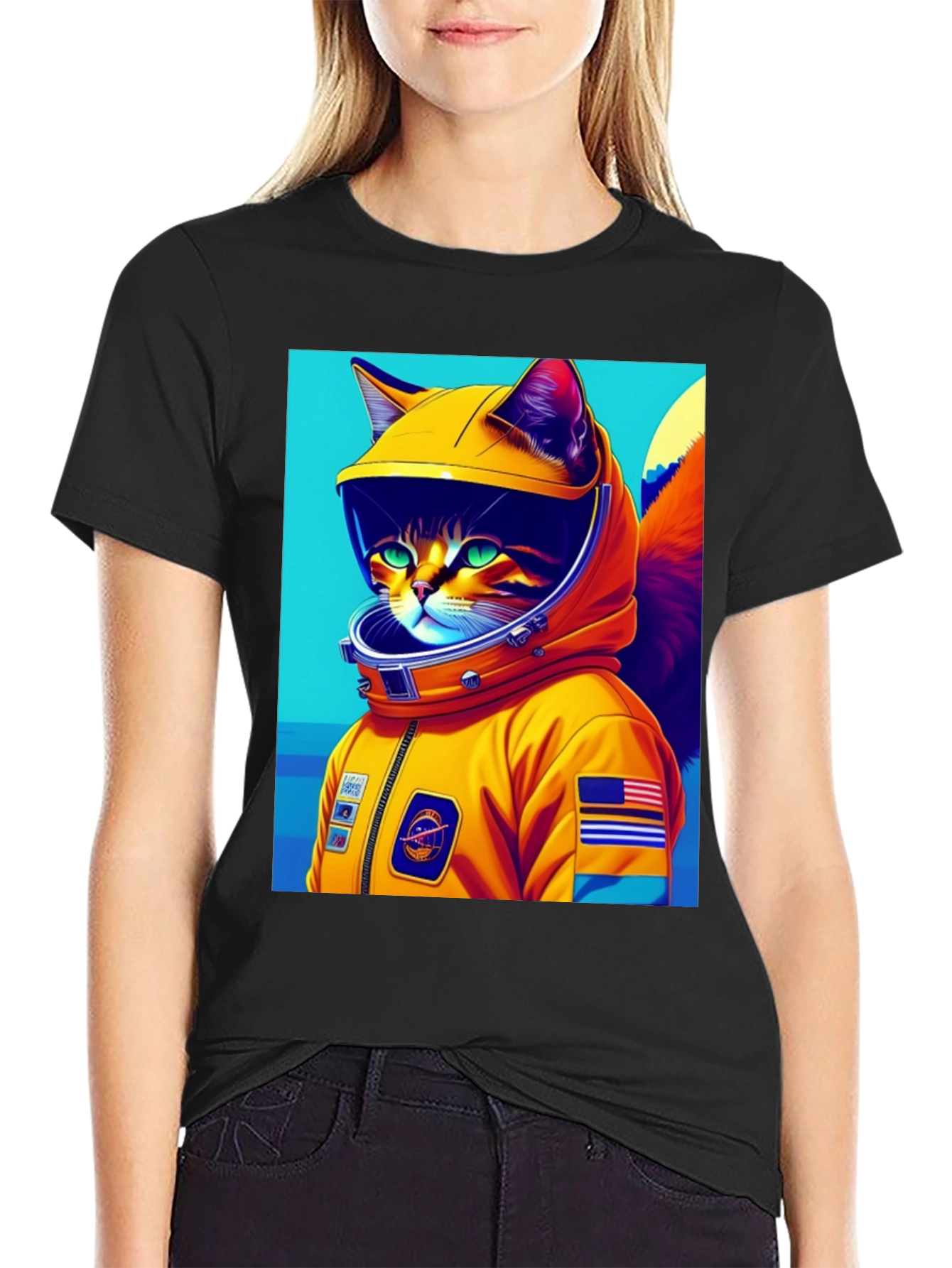 Cosmic Cat Astronaut T-Shirt - Space Adventure!
