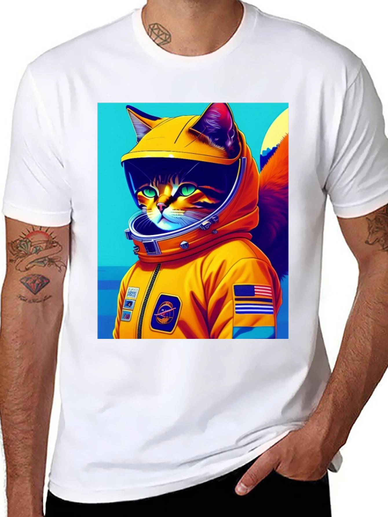 Cosmic Cat Astronaut T-Shirt - Space Adventure!