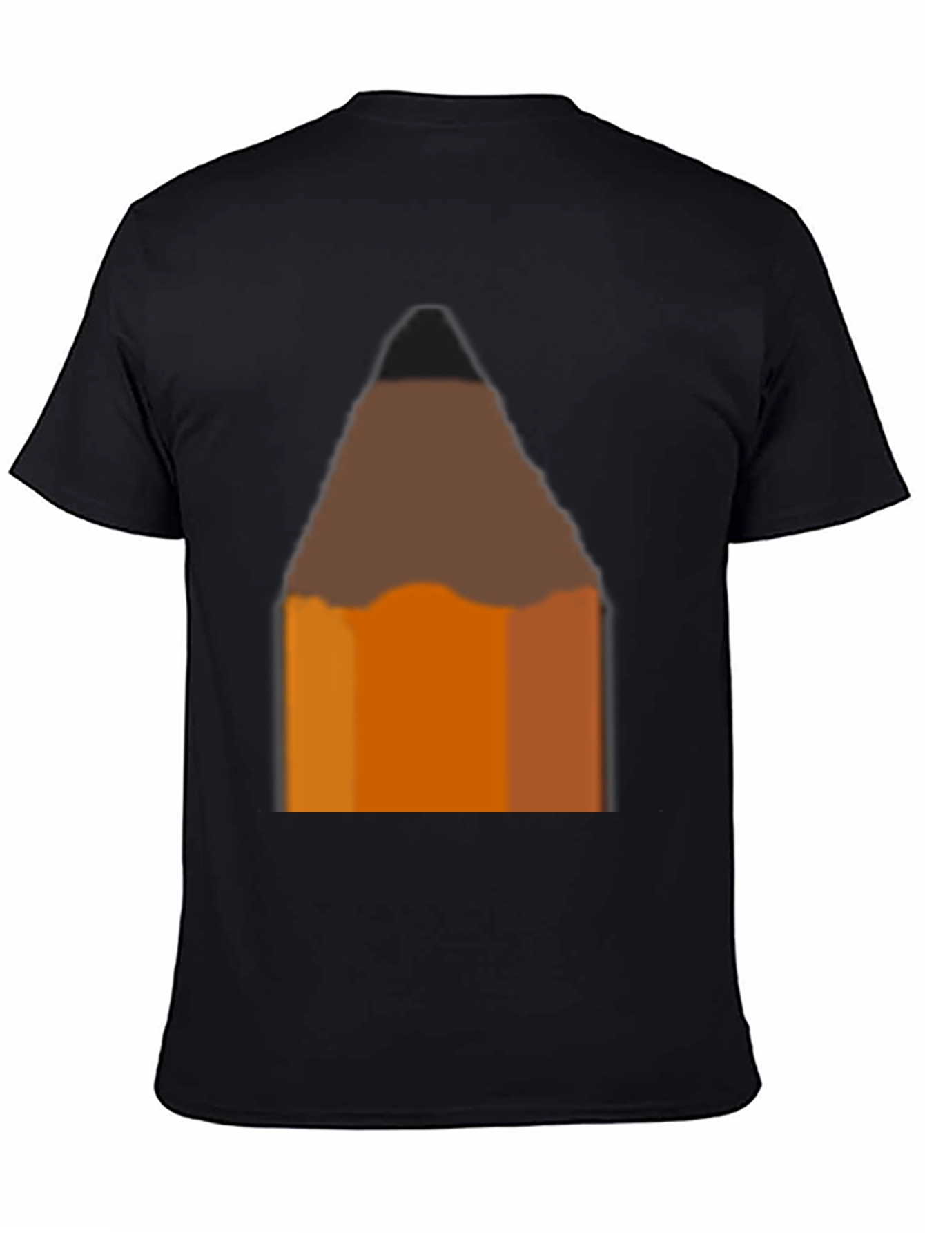 Pencil Graphic Black T-Shirt - Artsy Casual Tee