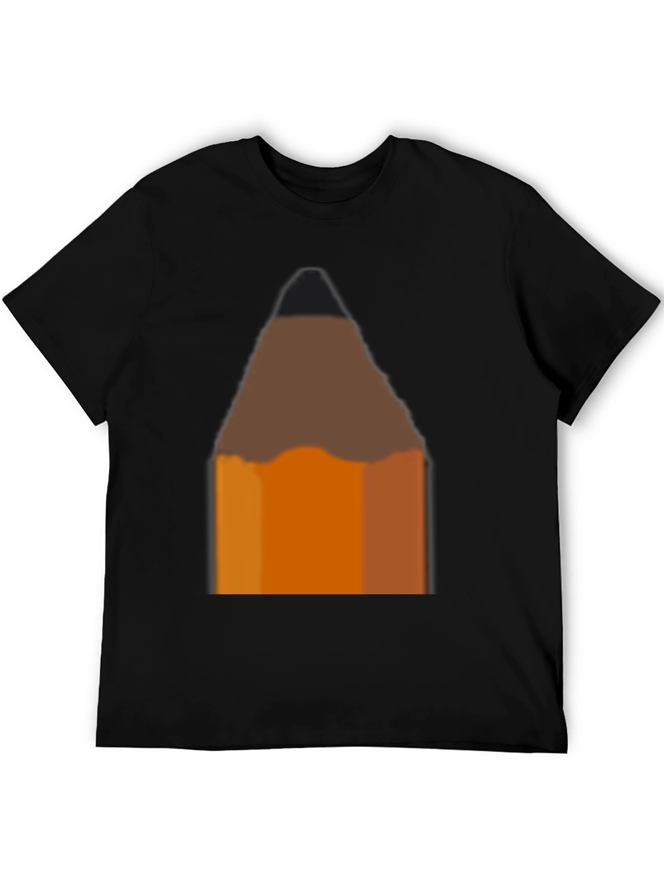 Pencil Graphic Black T-Shirt - Artsy Casual Tee