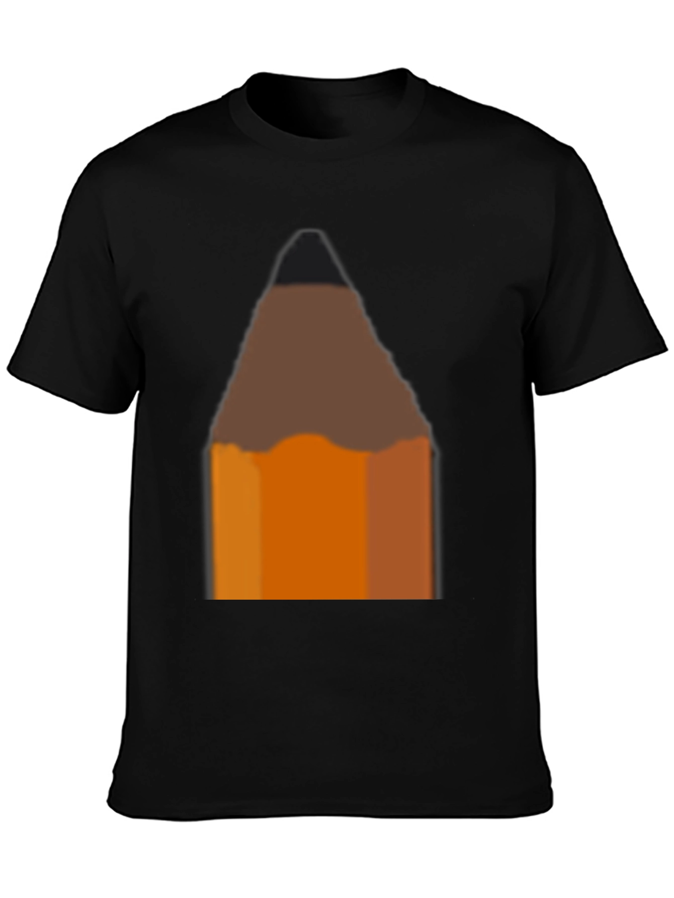 Pencil Graphic Black T-Shirt - Artsy Casual Tee