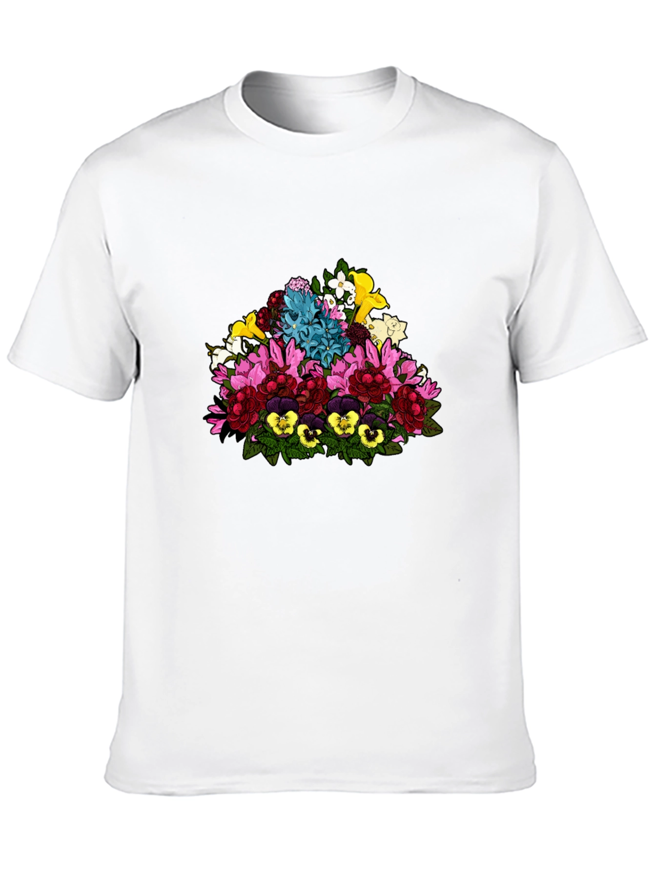 Floral Bouquet Graphic Black T-Shirt