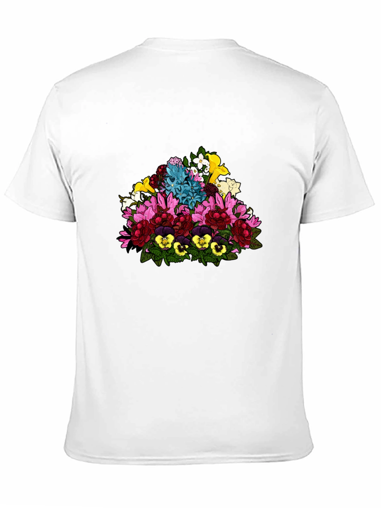 Floral Bouquet Graphic Black T-Shirt
