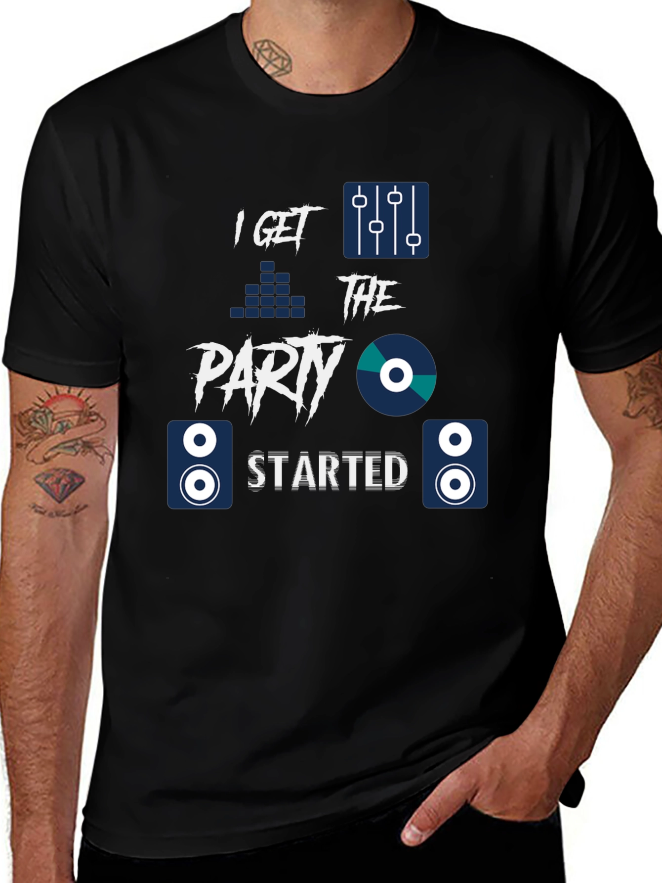 Party Starter Graphic Tee - DJ Music Shirt