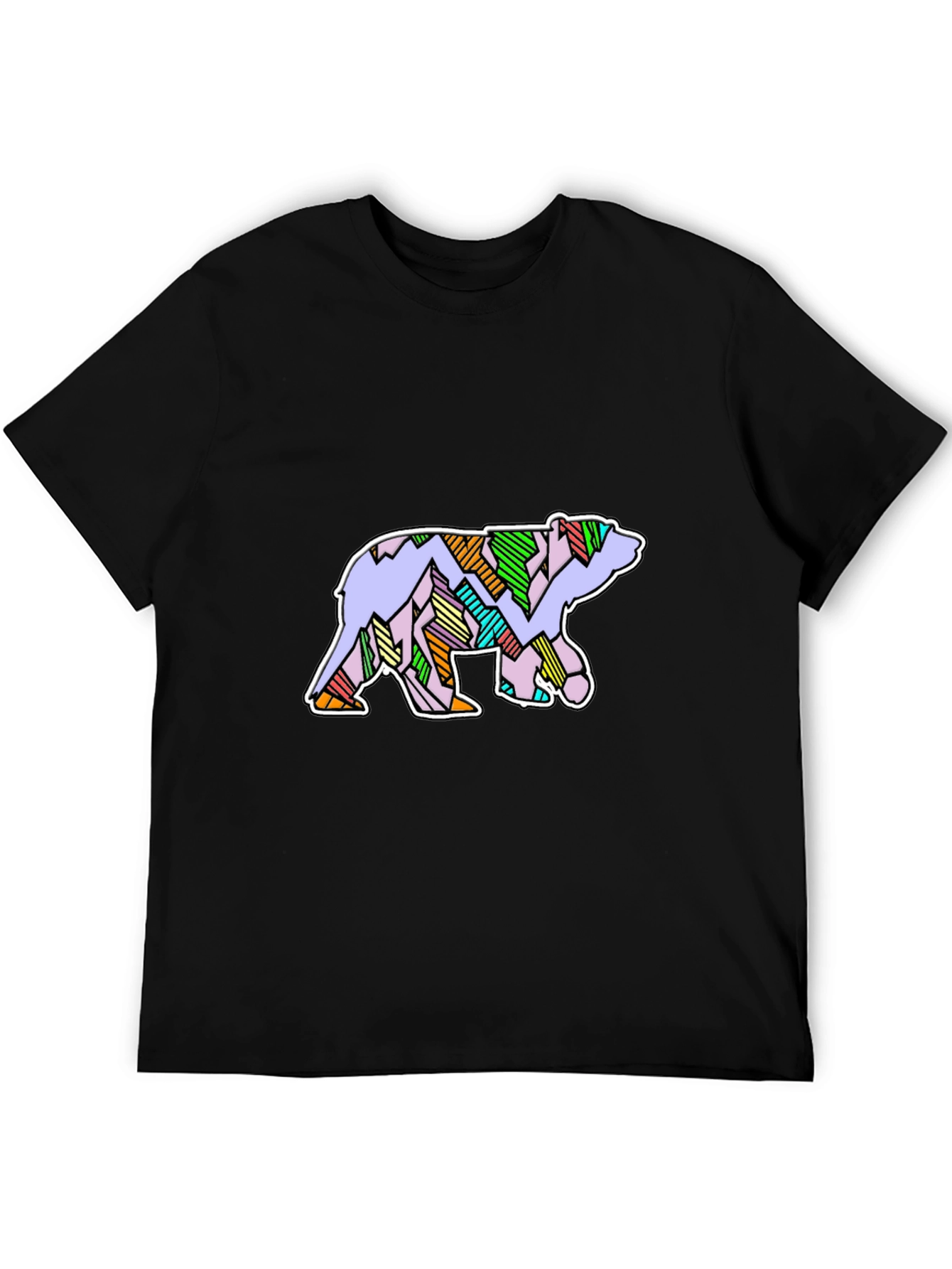 Abstract Bear Graphic T-Shirt