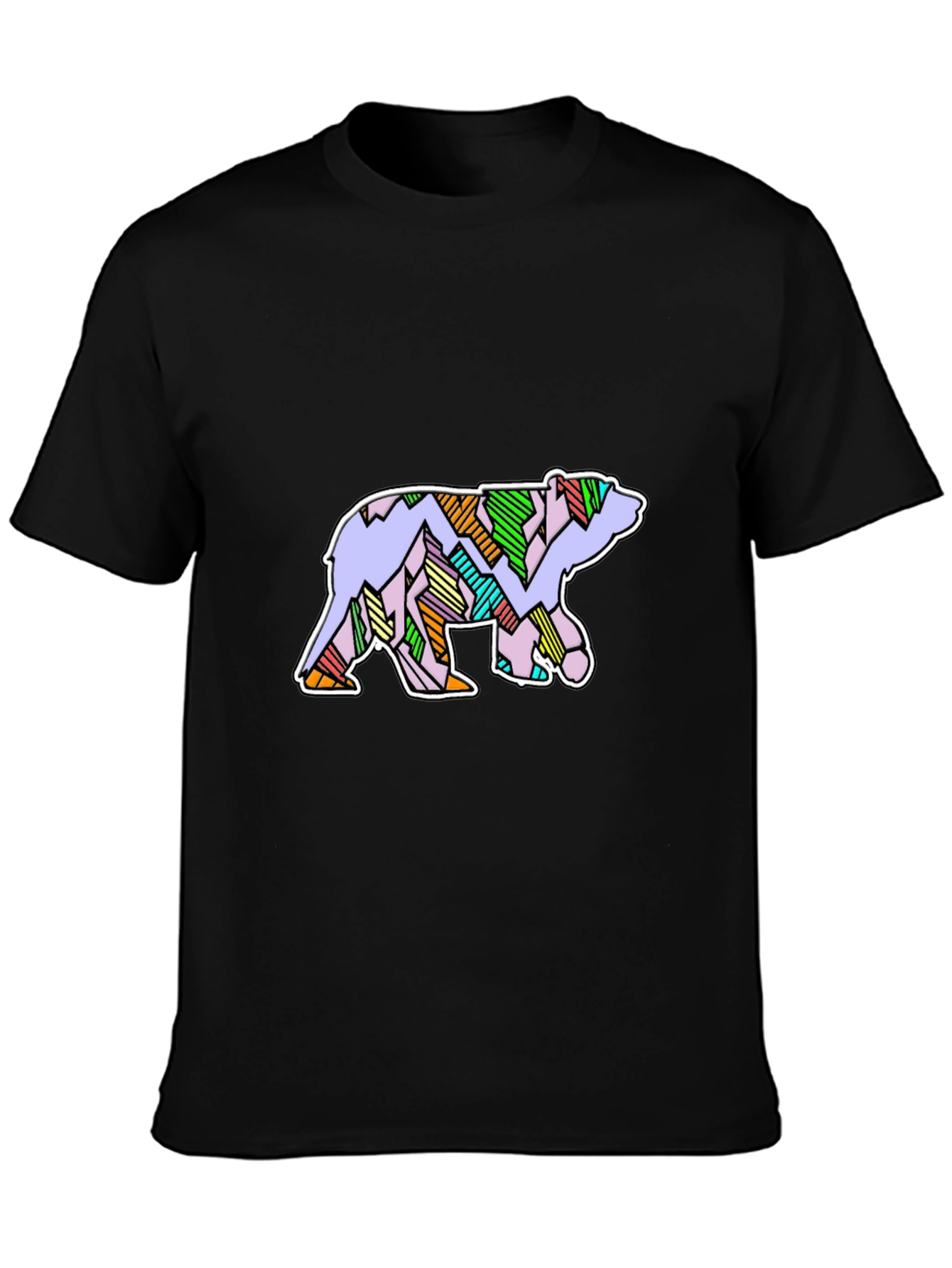 Abstract Bear Graphic T-Shirt