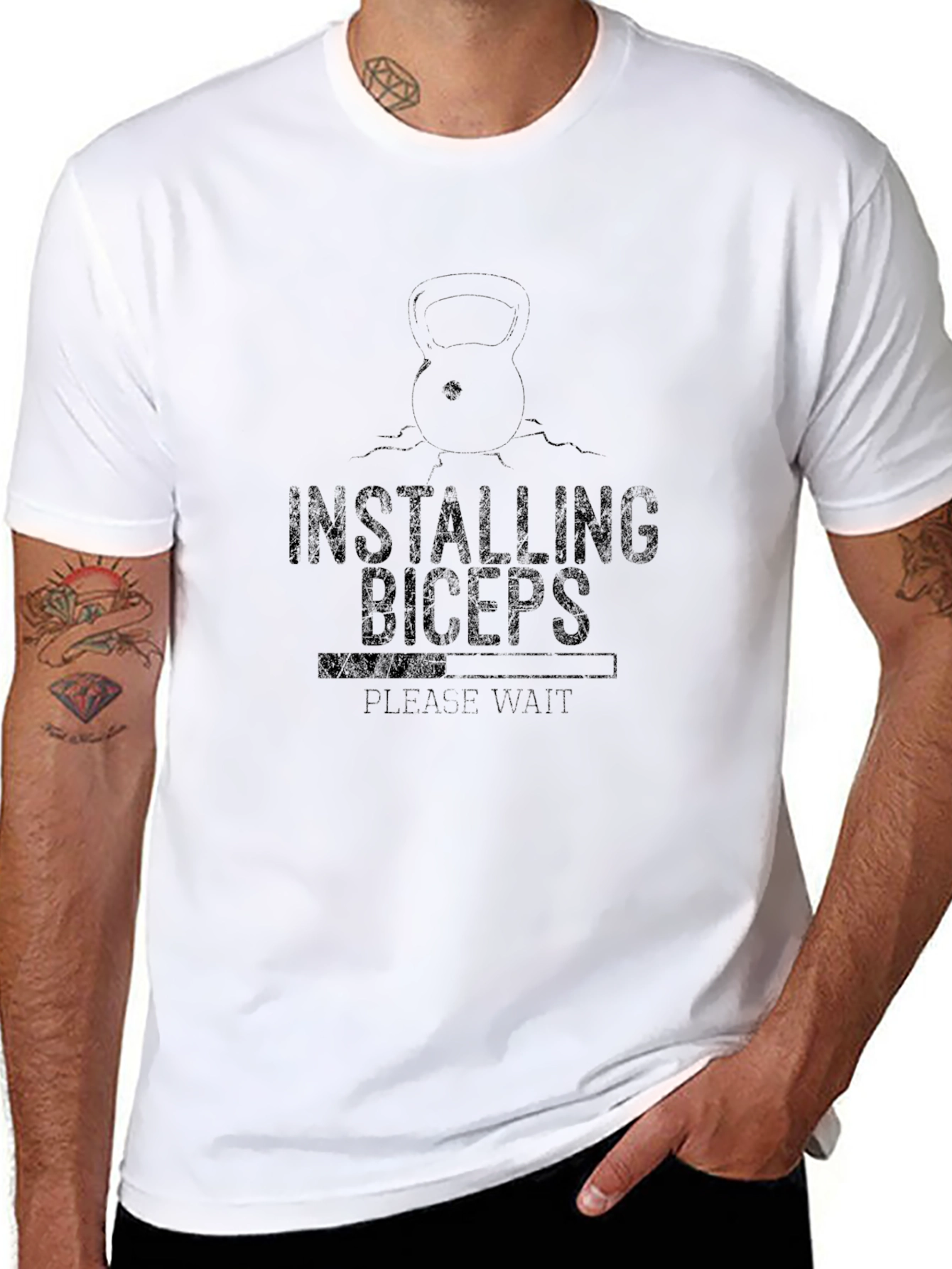 Installing Biceps Black T-Shirt