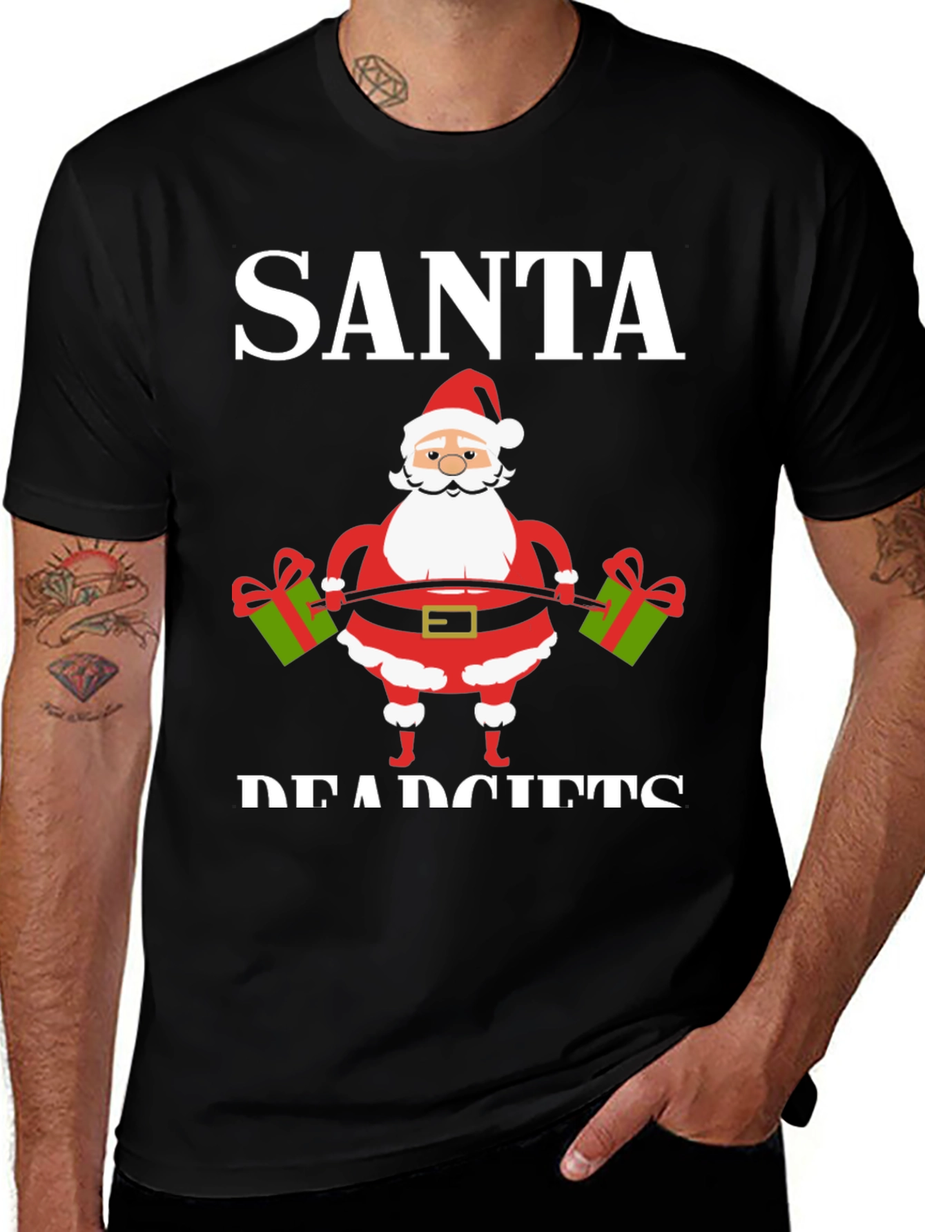Santa Deadlifts Graphic T-Shirt