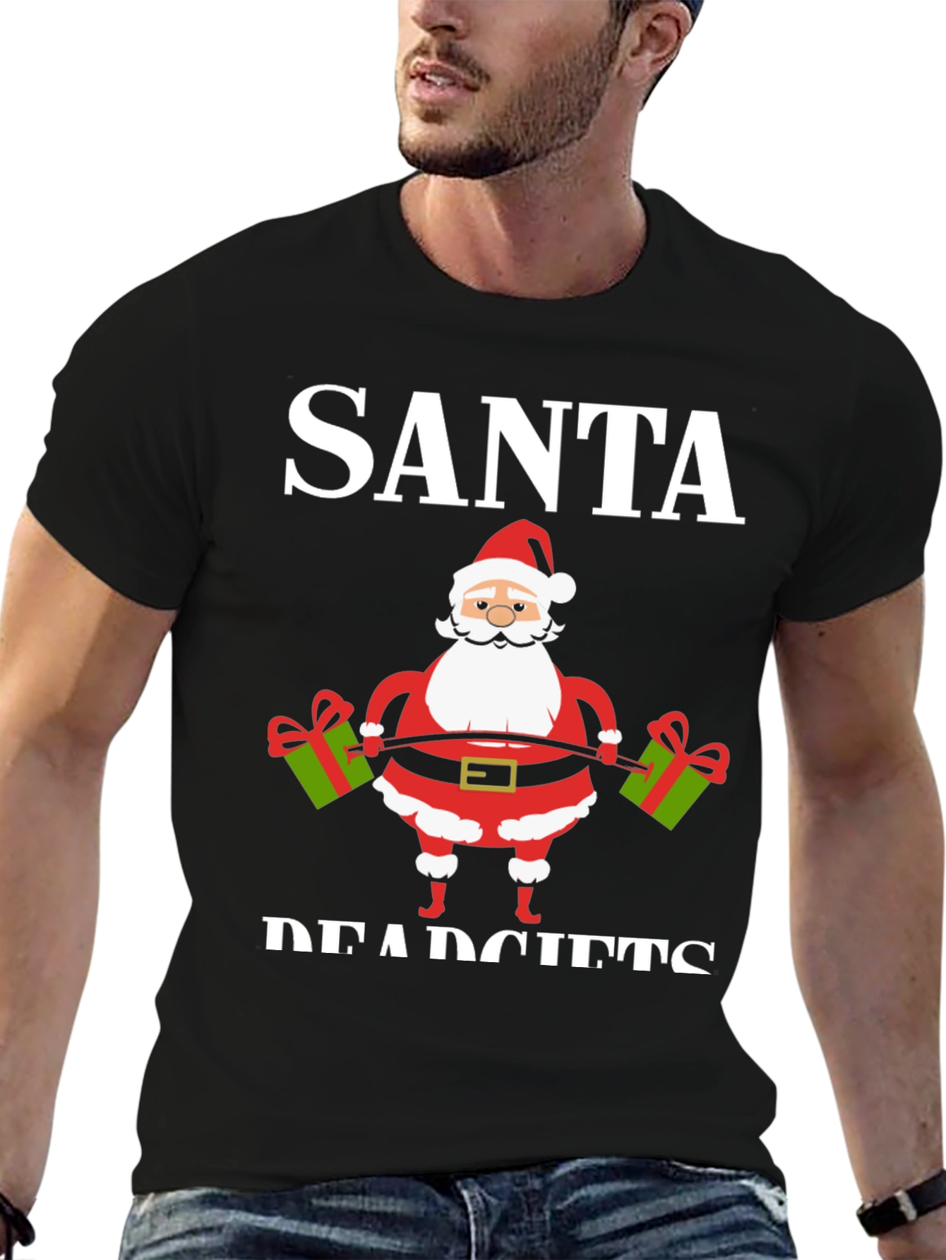 Santa Deadlifts Graphic T-Shirt