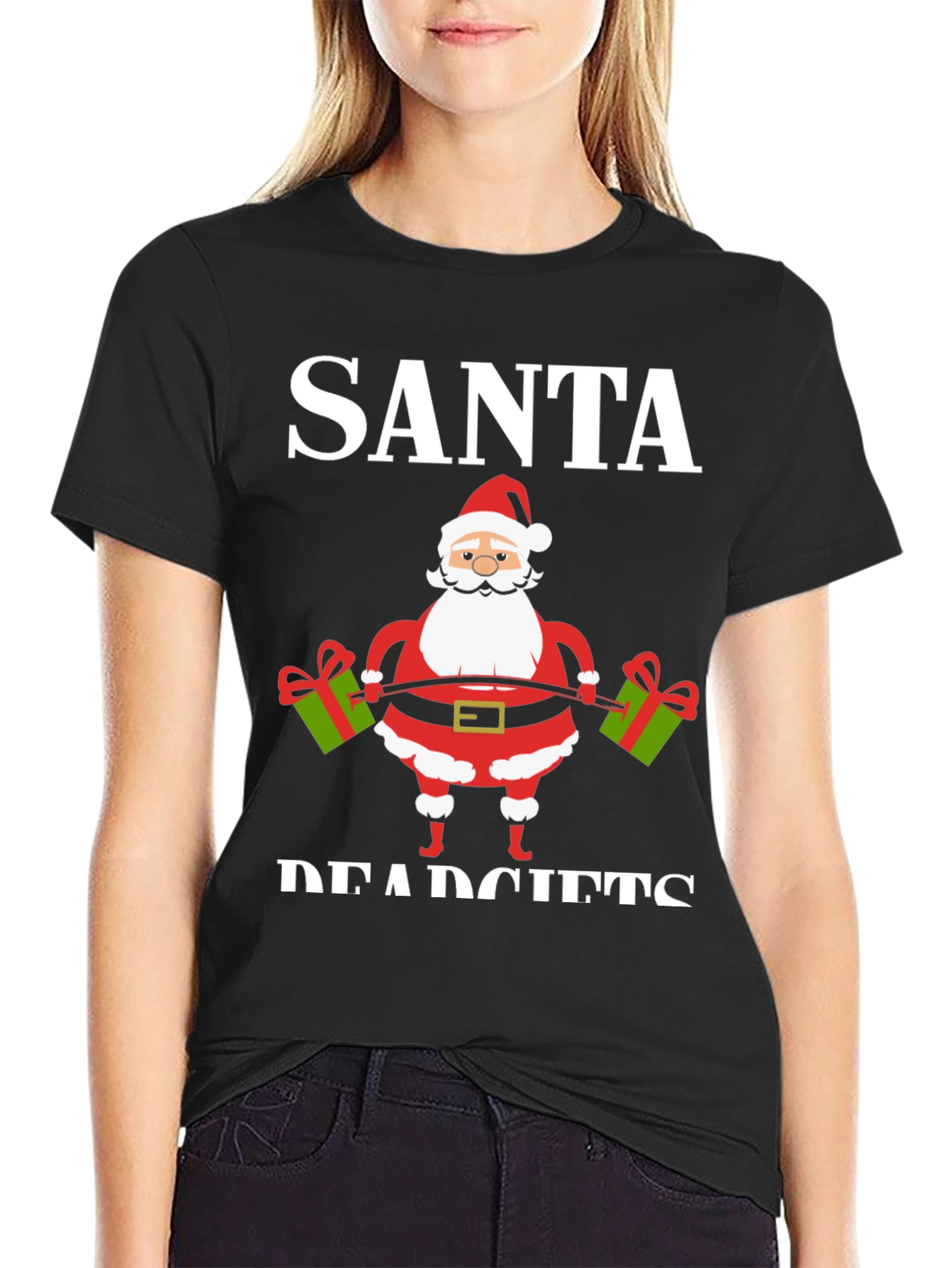 Santa Deadlifts Graphic T-Shirt