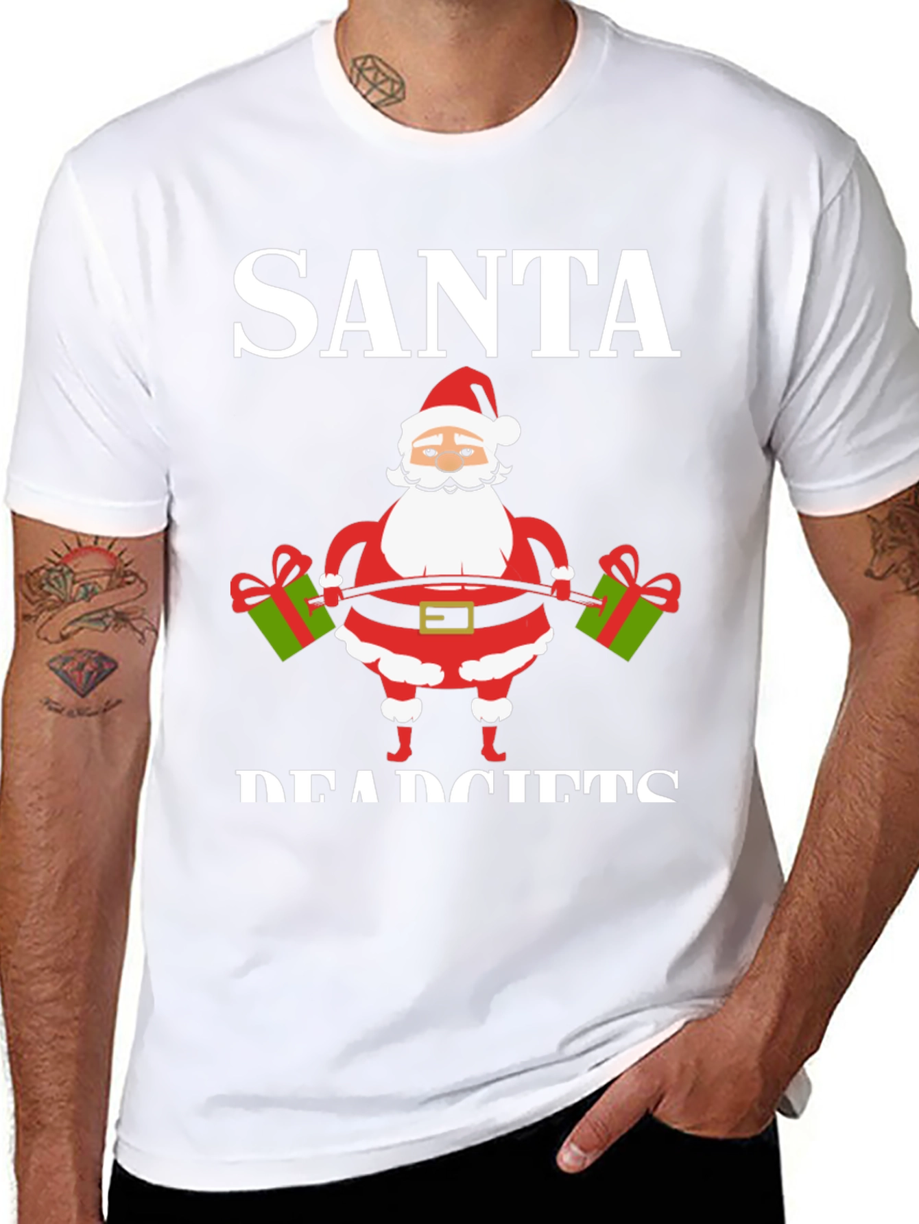 Santa Deadlifts Graphic T-Shirt