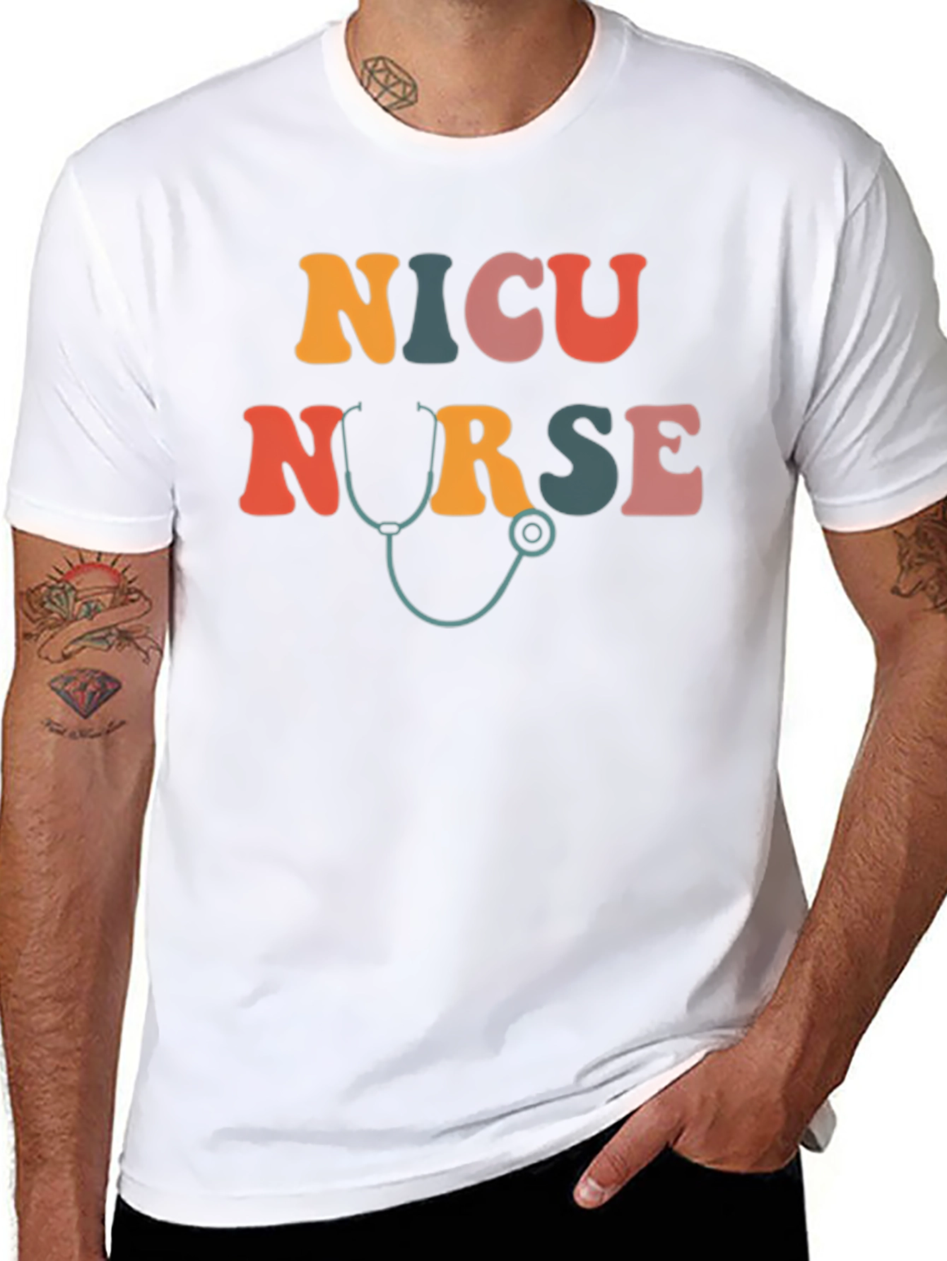 NICU Nurse Retro Style T-Shirt