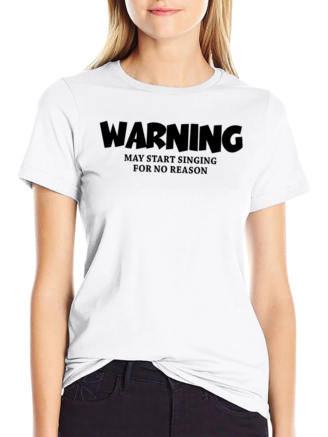 Warning May Start Singing T-Shirt Funny Humor Tee
