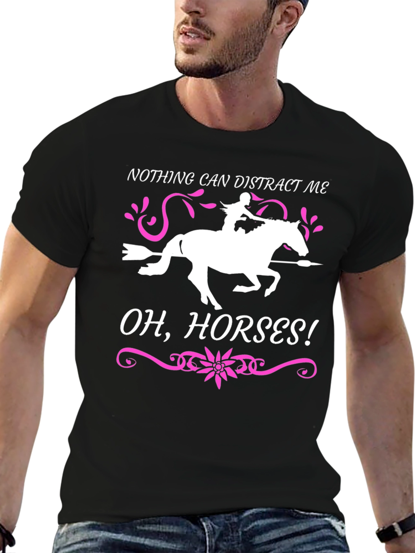 Nothing Can Distract Me! Horse Lover Tee