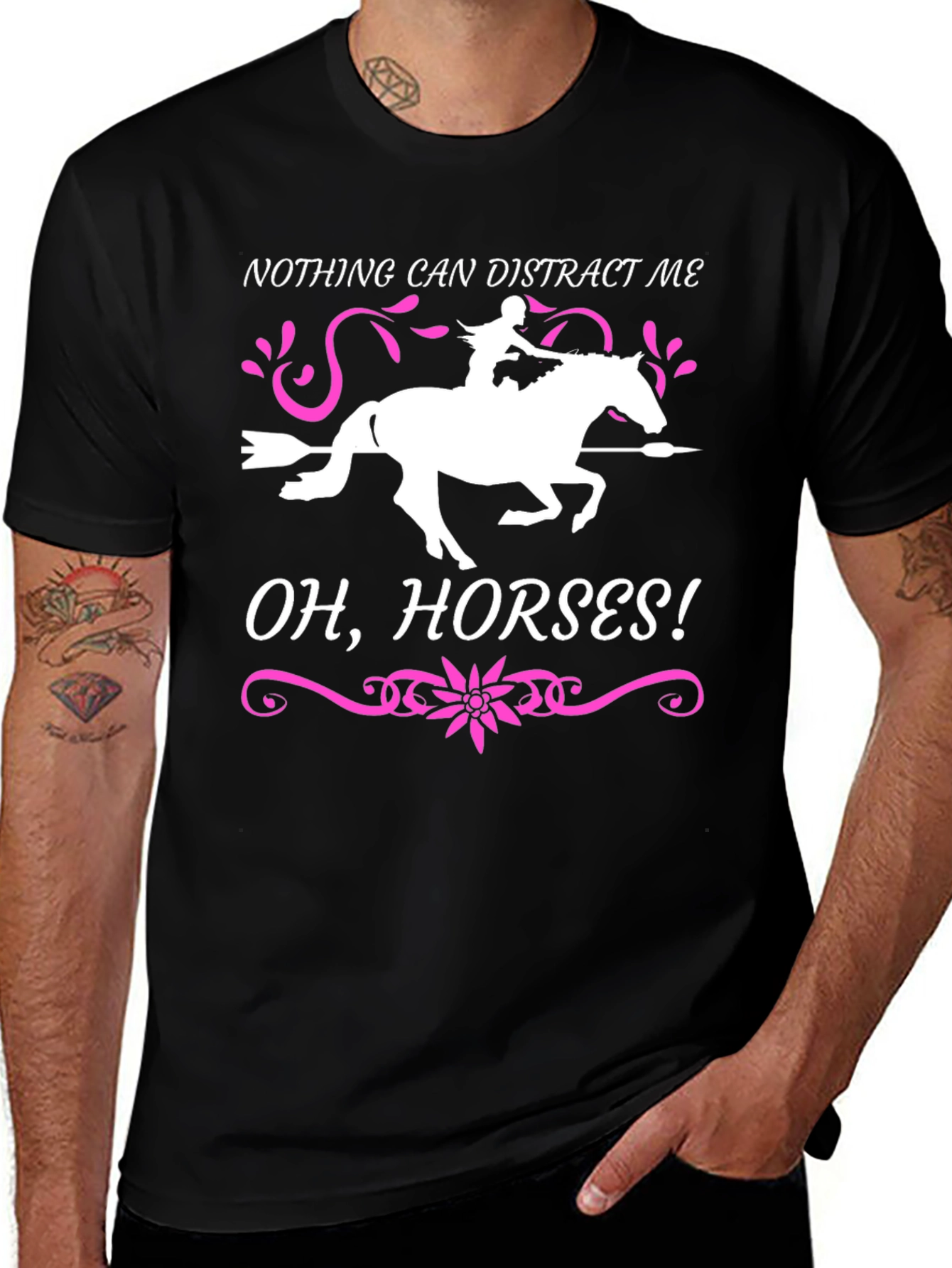 Nothing Can Distract Me! Horse Lover Tee