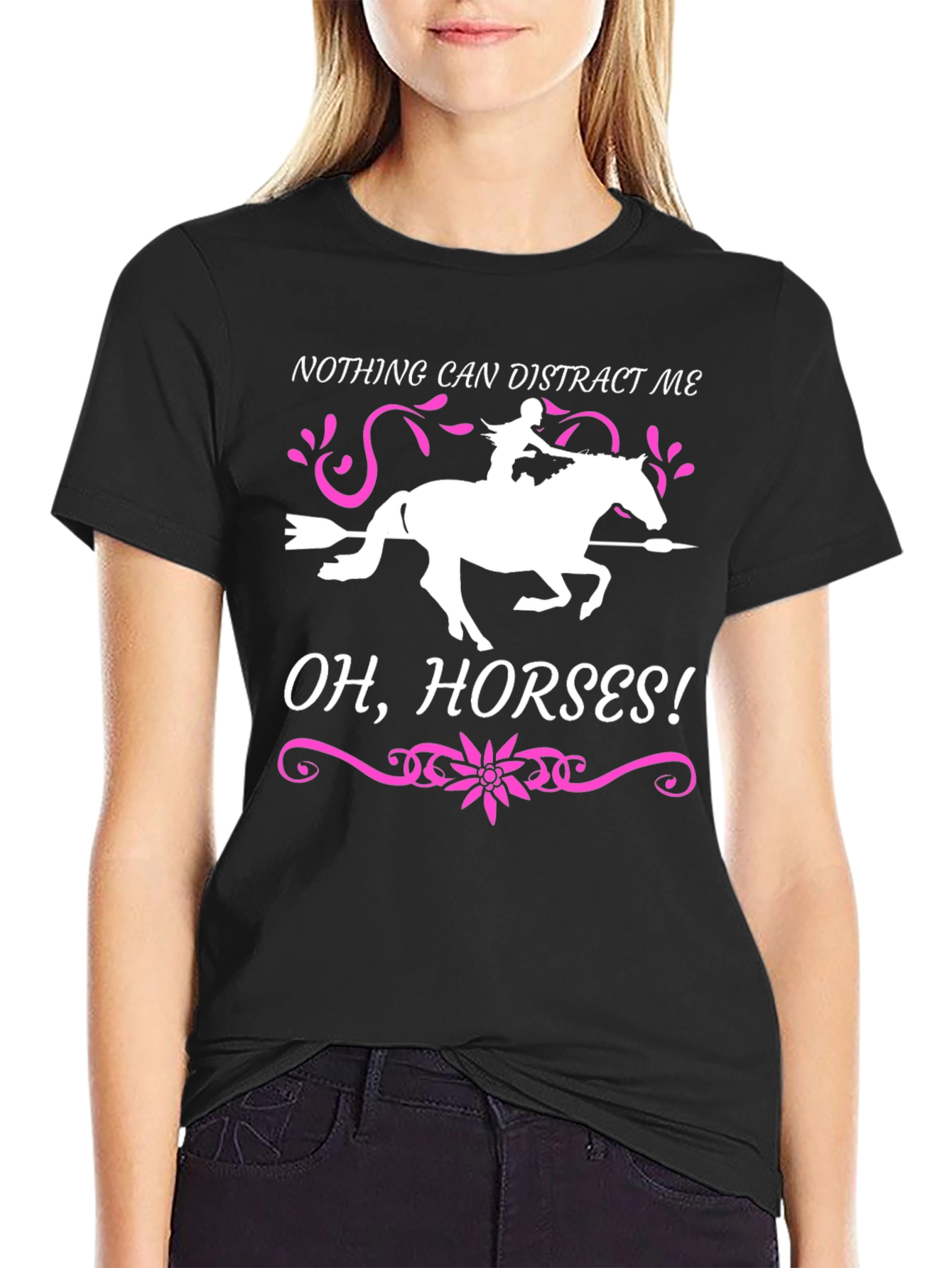 Nothing Can Distract Me! Horse Lover Tee
