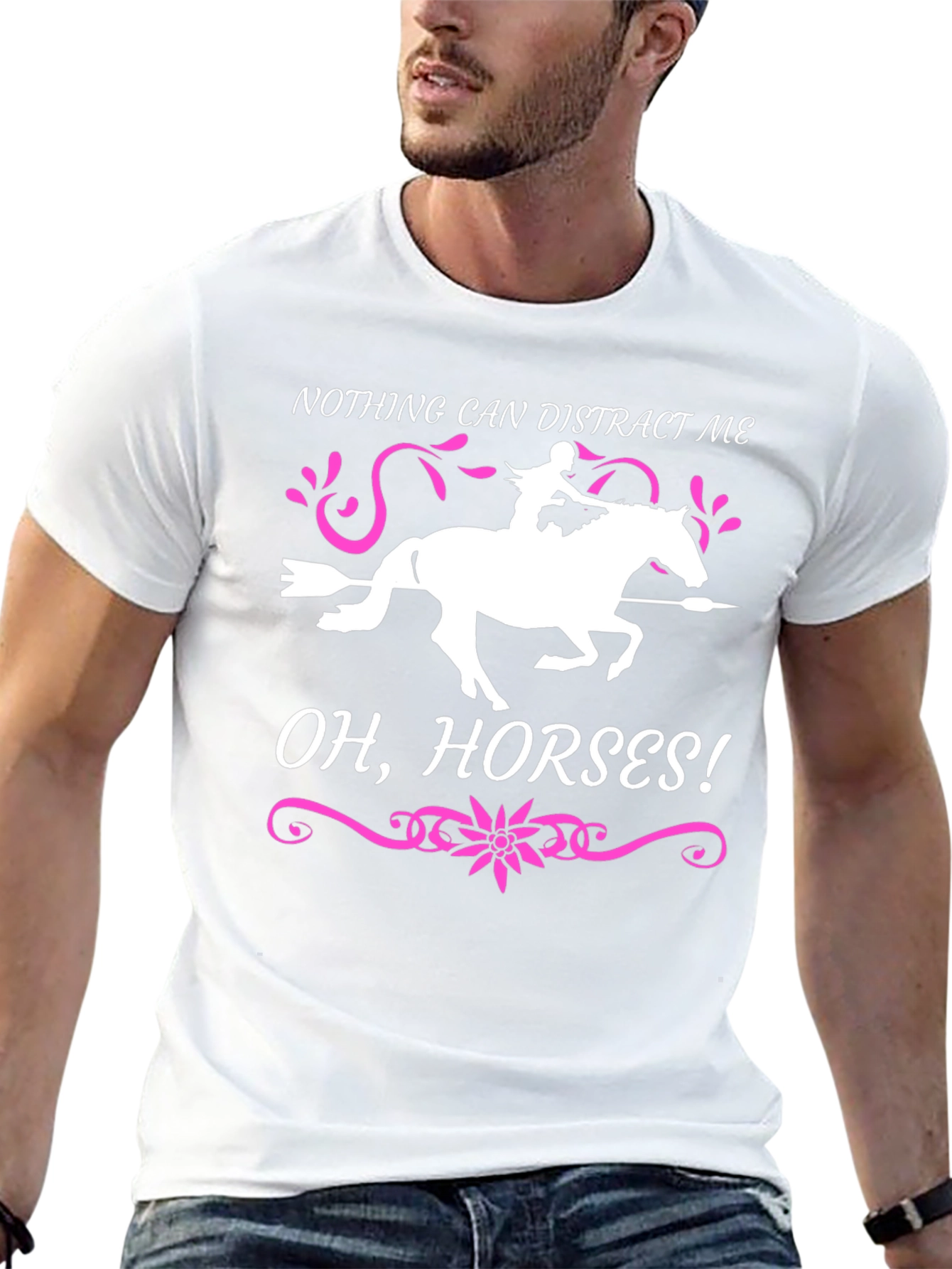 Nothing Can Distract Me! Horse Lover Tee