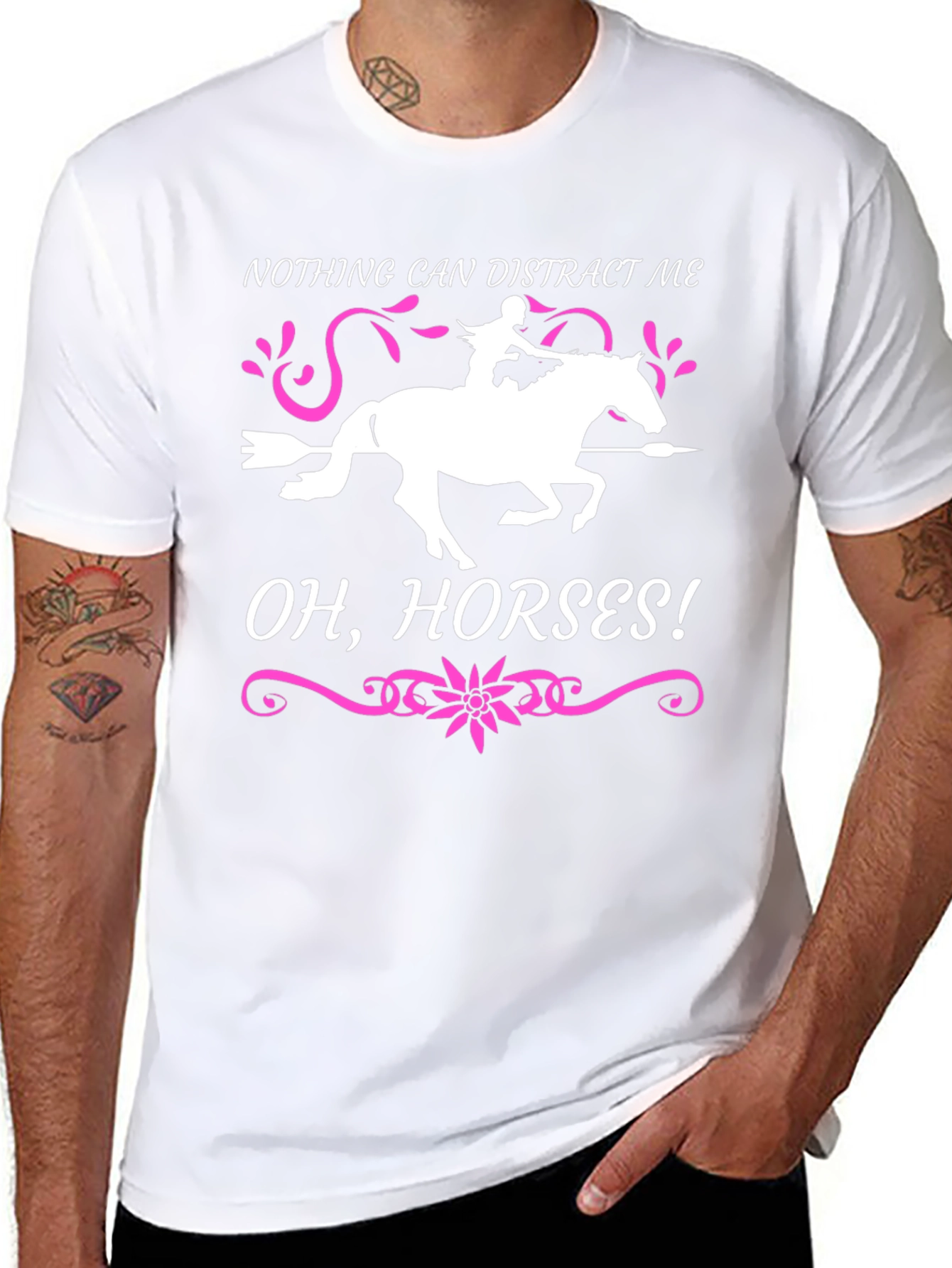 Nothing Can Distract Me! Horse Lover Tee